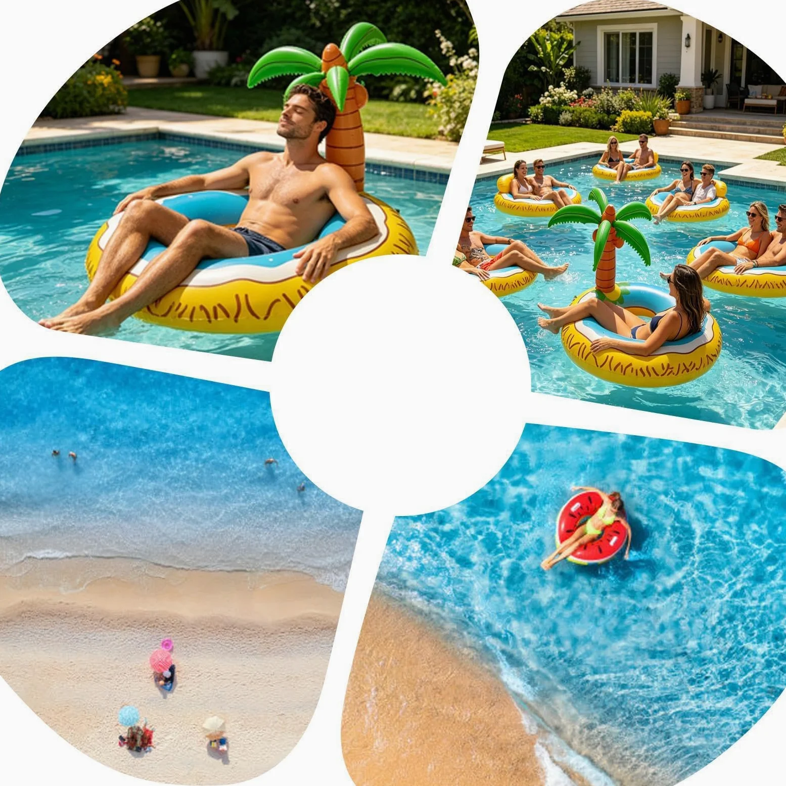 Ciambelle Gonfiabili Divertenti per Adulti Sedia Gonfiabile Galleggiante A | Galleggianti Robusti per Adulti per Lago Fiume Spiaggia Festa Abbronzatura