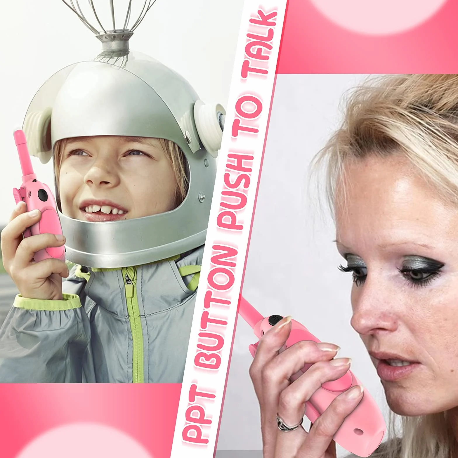 Uleway Walkie Talkie Ricaricabili Lunga Portata 16 Canali LCD Retroilluminato VOX Blocco Tastiera Torcia per Bambini 3-12 Anni