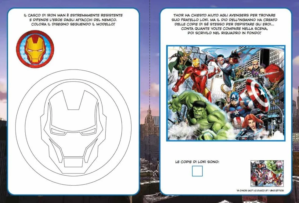 Avengers 100 sfide attività giochi con adesivi ediz illustrata