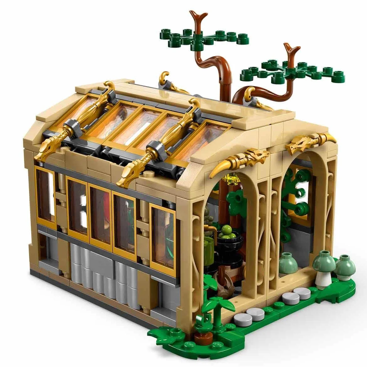 LEGO Harry Potter Castello di Hogwarts: Lezione di Erbologia con 3 Minifigure tra cui e Hermione Granger e Neville Paciock e 3 Piante Giocattolo di Mandragola - Regalo per Bambini da 8 Anni - 76445
