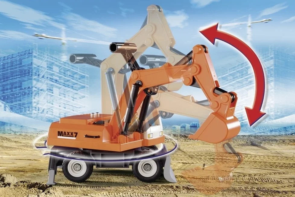 PLAYMOBIL 6860 - Escavatore Meccanico, Multicolore