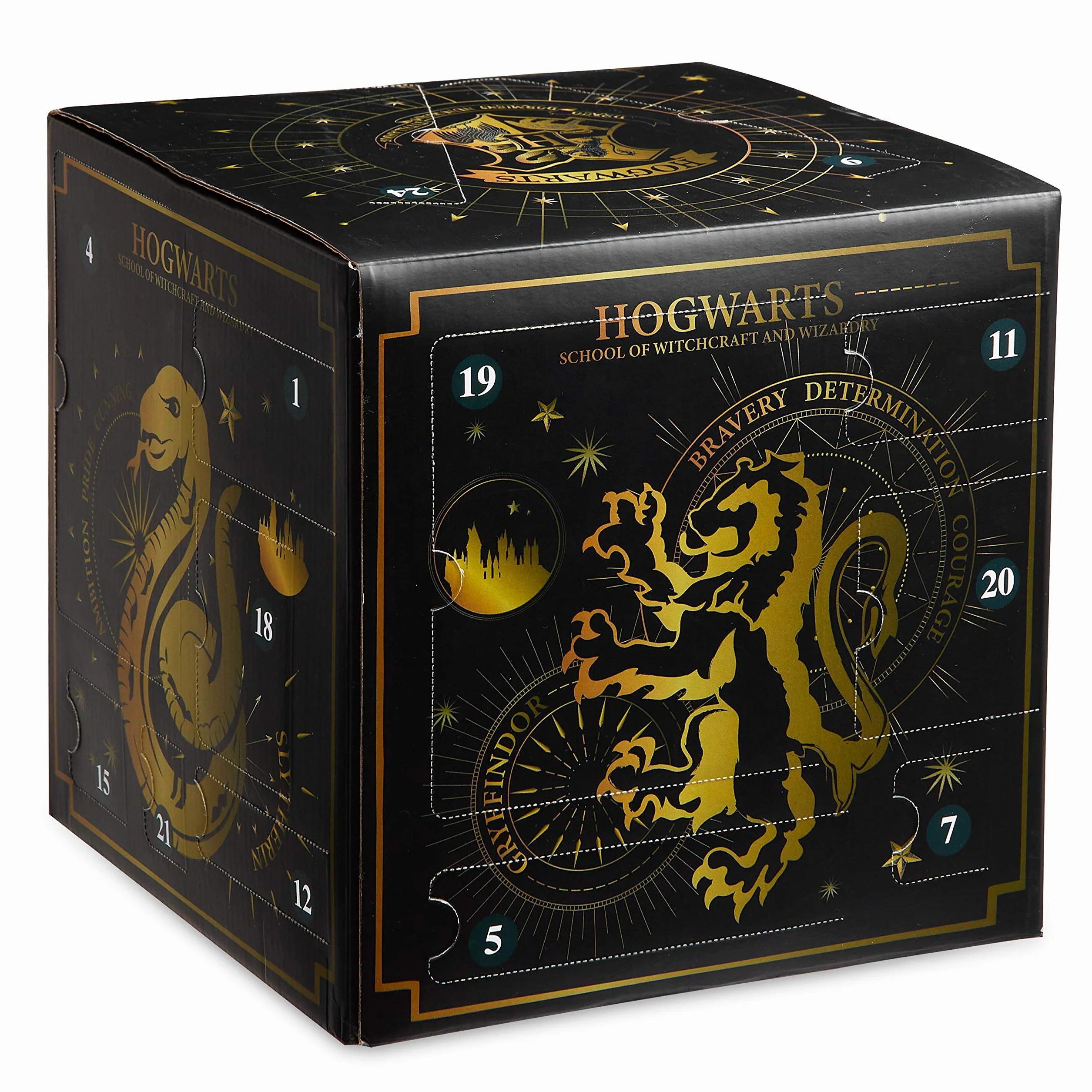 Harry Potter Calendario Avvento 2025, Hogwarts Cancelleria Accessori Capelli, Countdown Natale Calendari Avvento, Penne Calzini Gioielli Ciondoli (Cubo Nero)