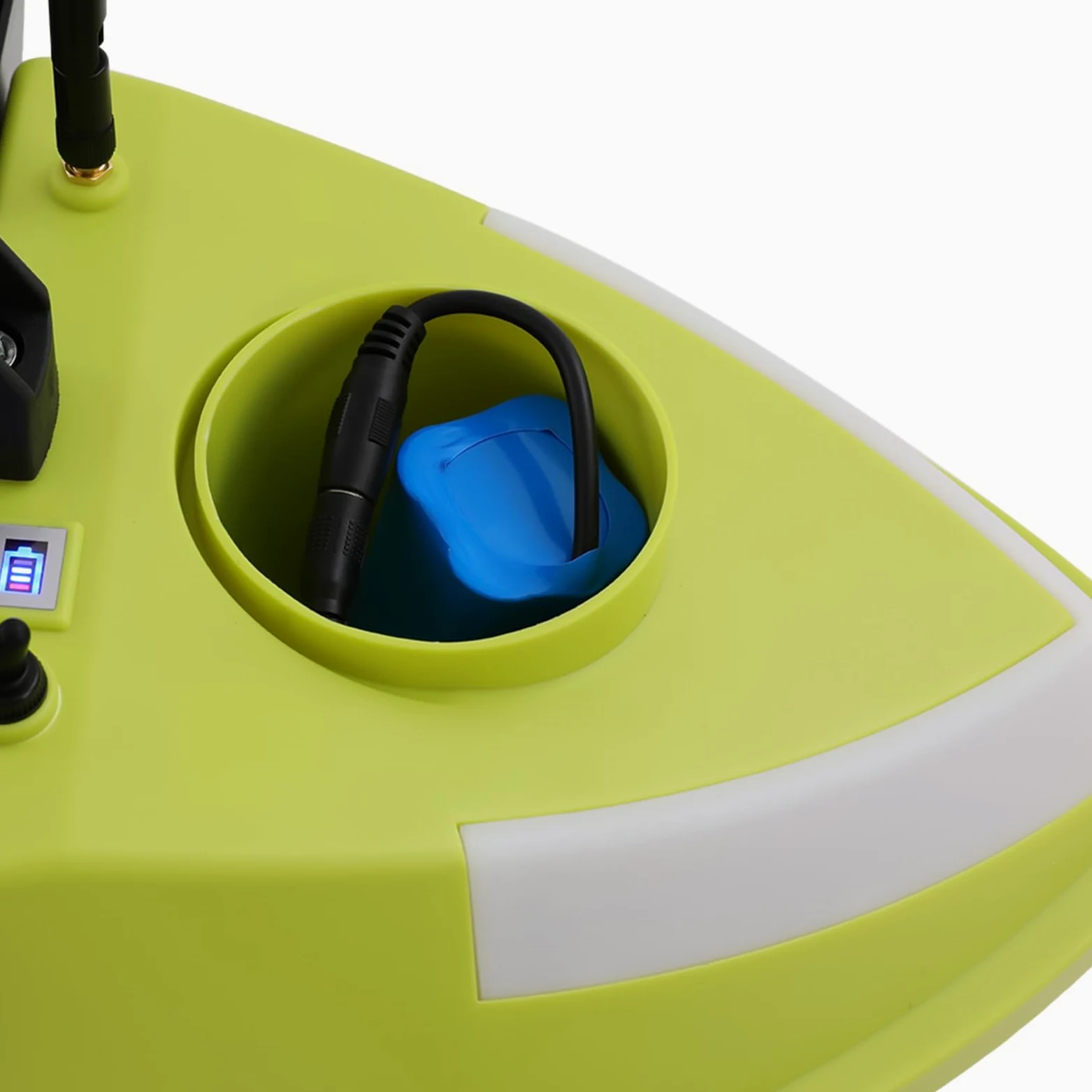 Intelligente RC Bait Boat, 600M Barca Radiocomandata da Pesca con GPS, Auto Reuturn, Wireless RC, 10000 rpm, 2x5200MA Batteria integrata, 99 Punti di Traina