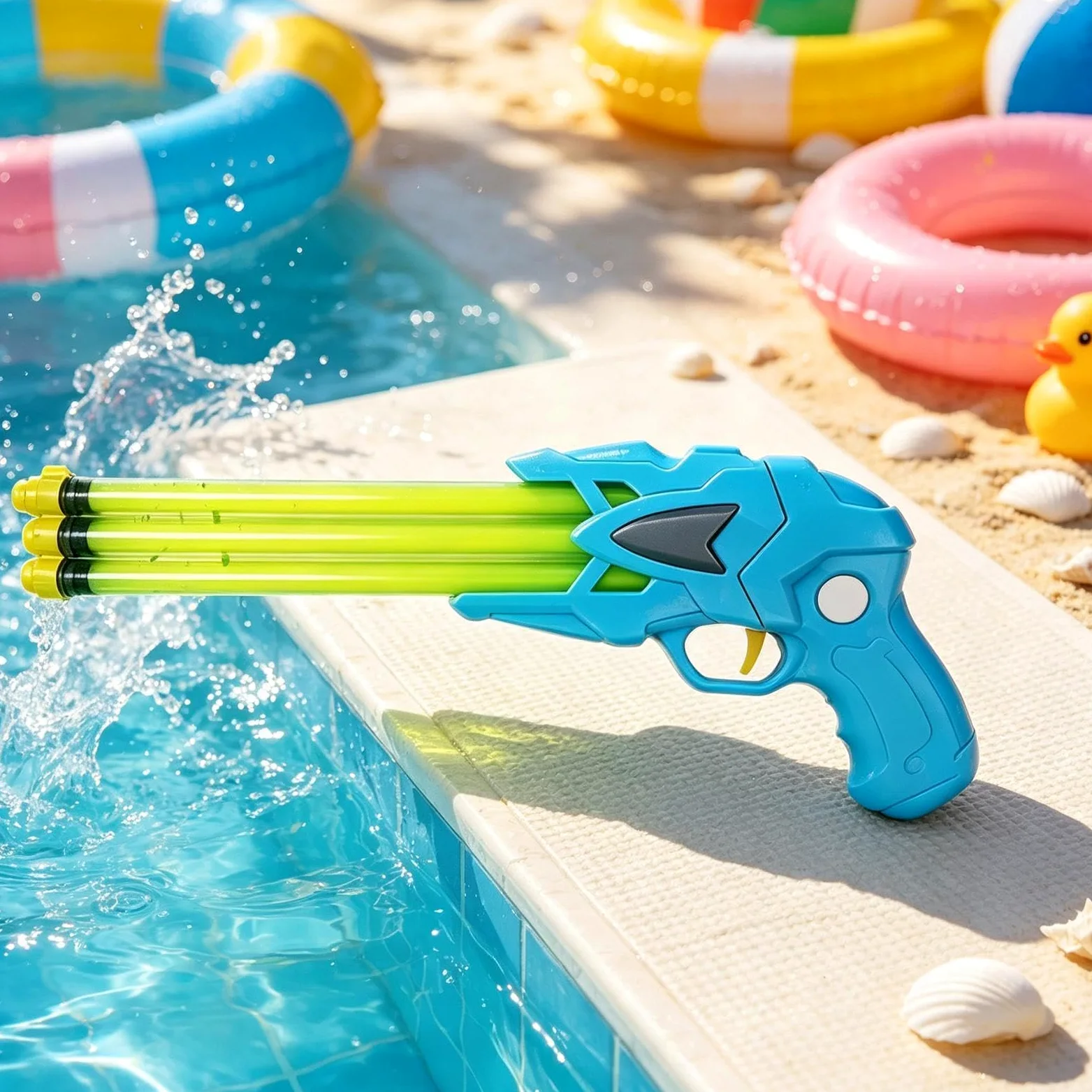 Pistola ad acqua giocattolo estiva per esterni, multitubo estraibile | Giocattoli per combattimento acquatico, per bambini, adulti, compleanno, parco, campeggio, giardino, prato, cortile, riunioni