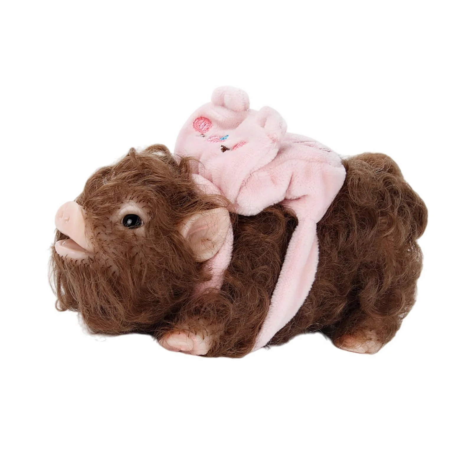 Giocattolo da spremere Piggy per Capelli, 2pcs Set | Morbida bambola elastica a forma animale per bambini Giochi ruolo Rilassamento Antistress Attività