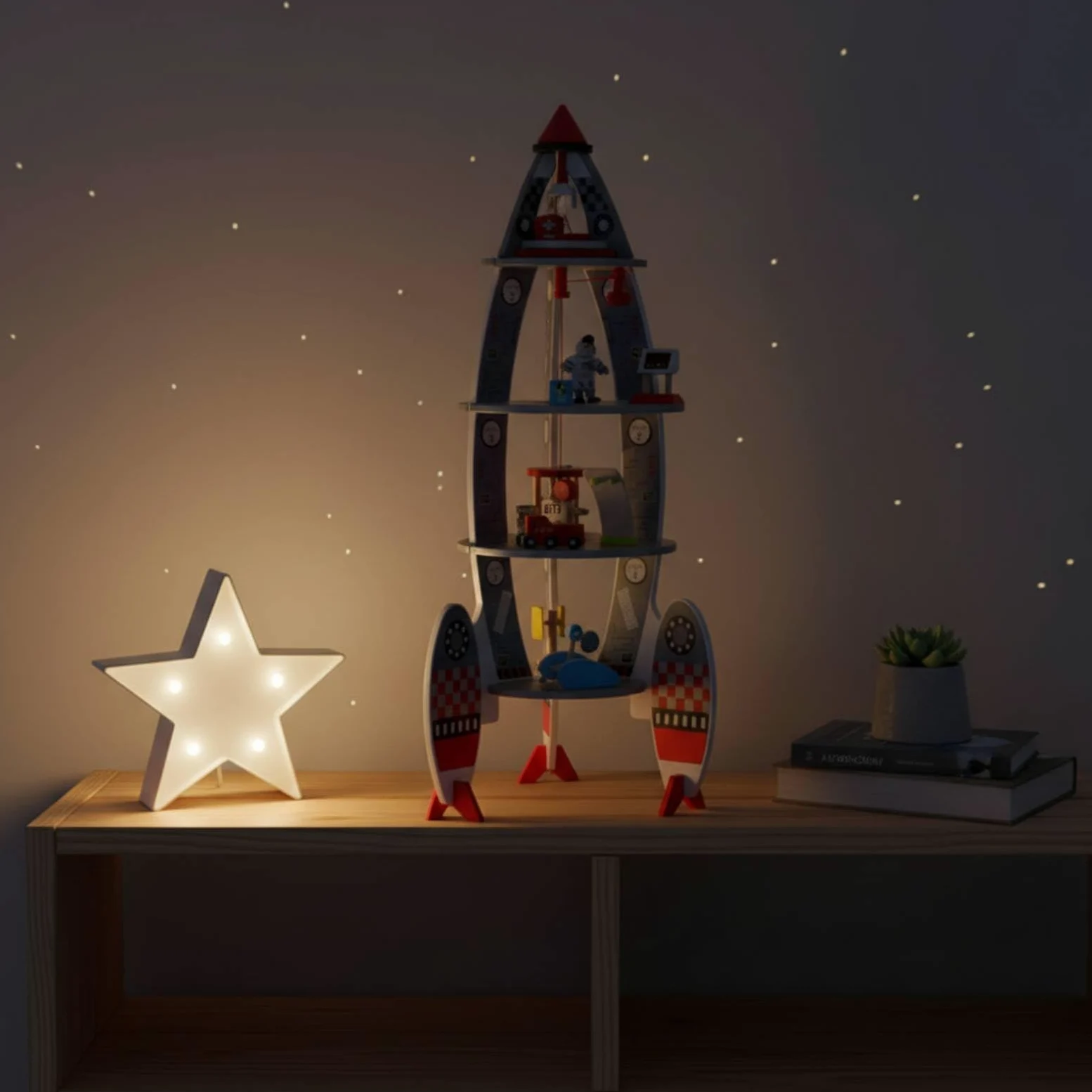 Modello Astronave Giocattolo Set Costruzione Razzo Navicella Spaziale Legno Educativo Manuale STEM con Pezzi Rimovibili Adatto per Gioco Bambini Laboratorio Scolastico Regalo Casa