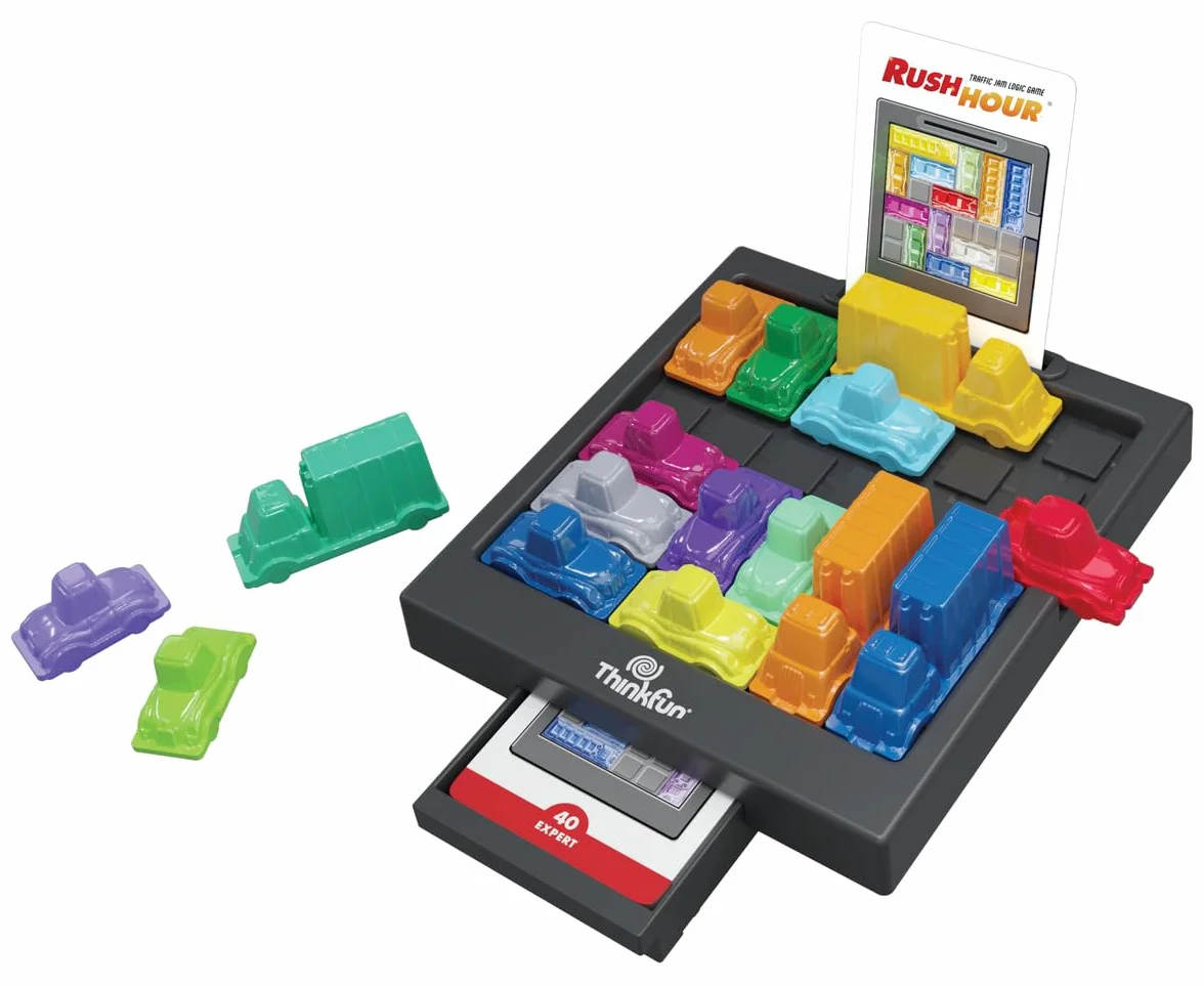 ThinkFun - Rush Hour Gioco | Giochi Da Tavolo per Bambini | 40 Sfide | Bambino e Bambina +8 Anni | Idee Regalo | Giochi Bambini +8 Anni | Idee Regalo