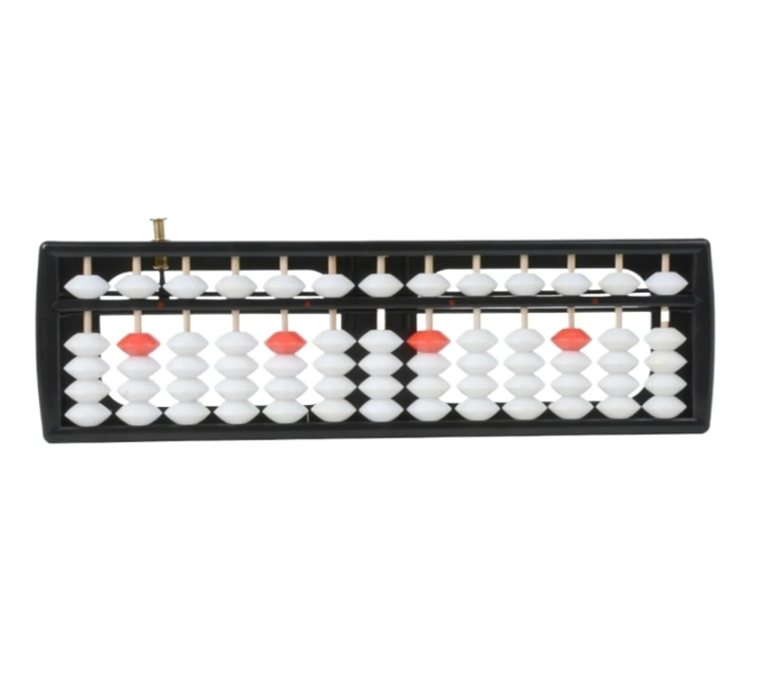 Pallottoliere Abaco Matematica Apprendimento Matematica Educativa Apprendimento Fornitura con Pulsante di Ripristino 13 Righe 5 Perline Abaco di Plastica Abaco(Black)