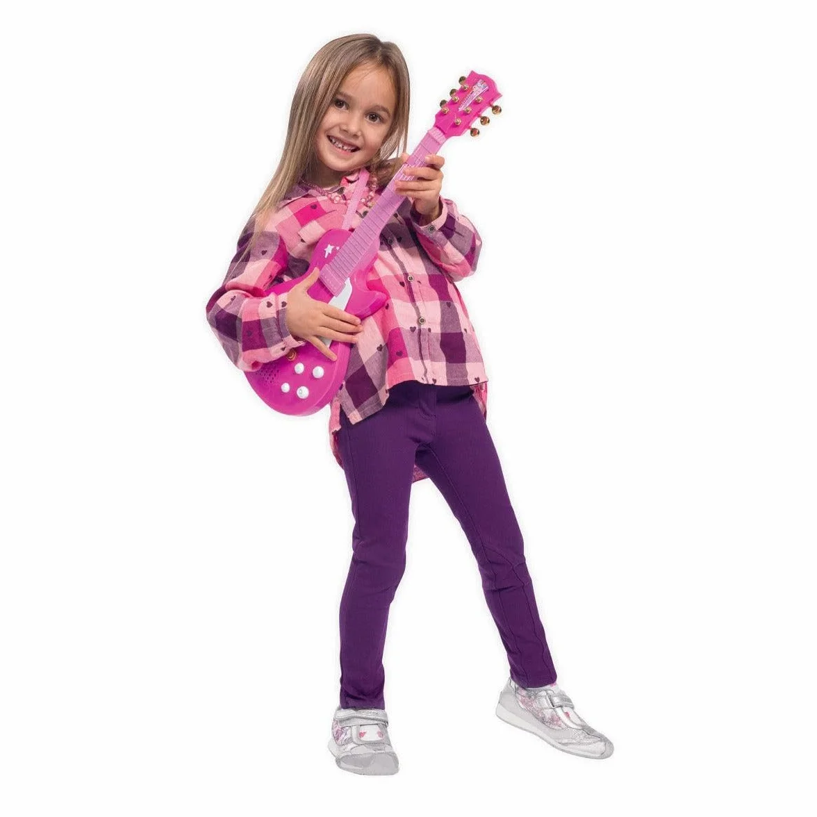 Guitar Chitarra Rock Rosa 56 Centimetri