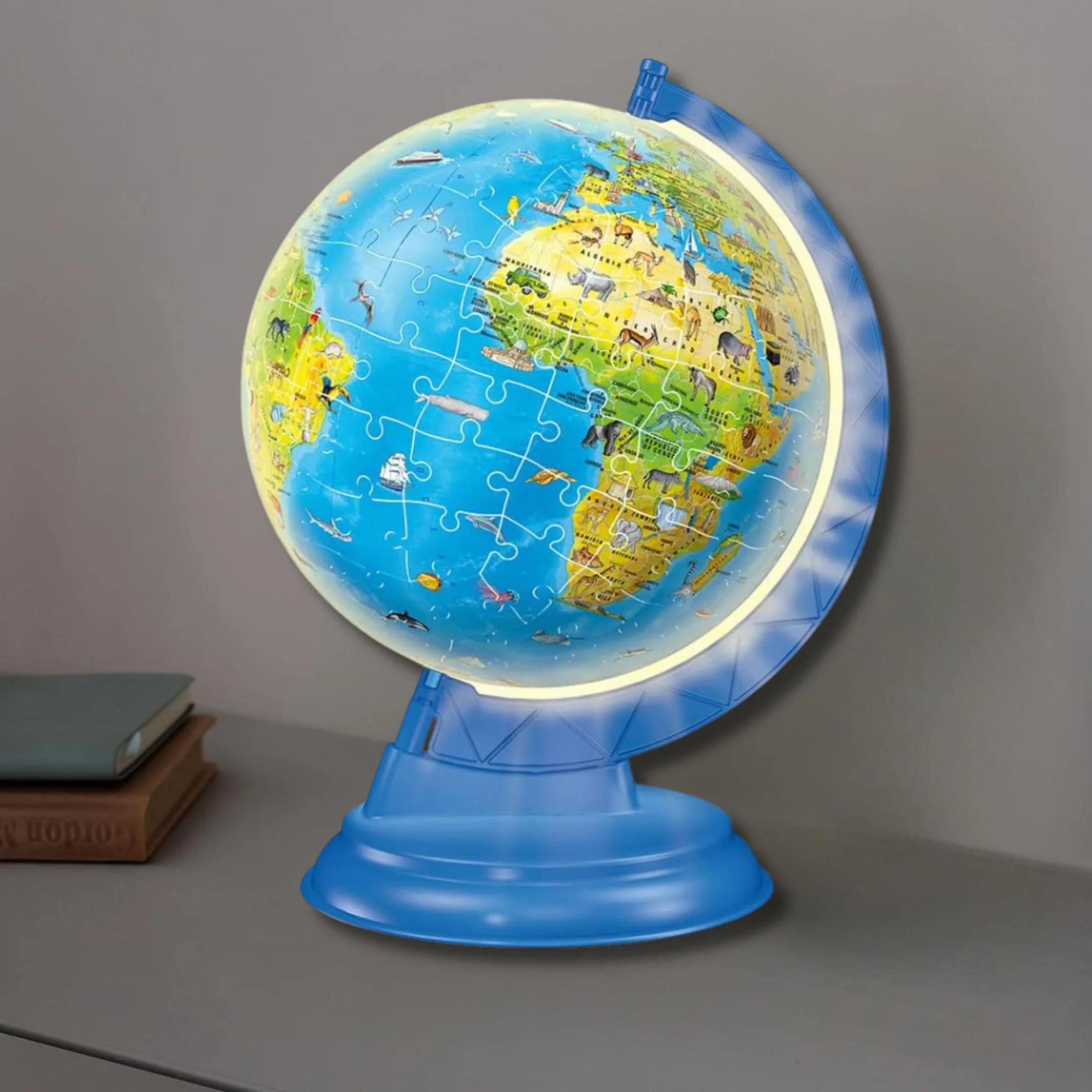 Ravensburger - Puzzle 3d Globo Terrestre Night Edition | Puzzle 3d Bambini A Partire Dai 6 Anni | Modellismo Da Costruire Bambini Di 188 Pezzi | Regalo Bambino 6 Anni E Più