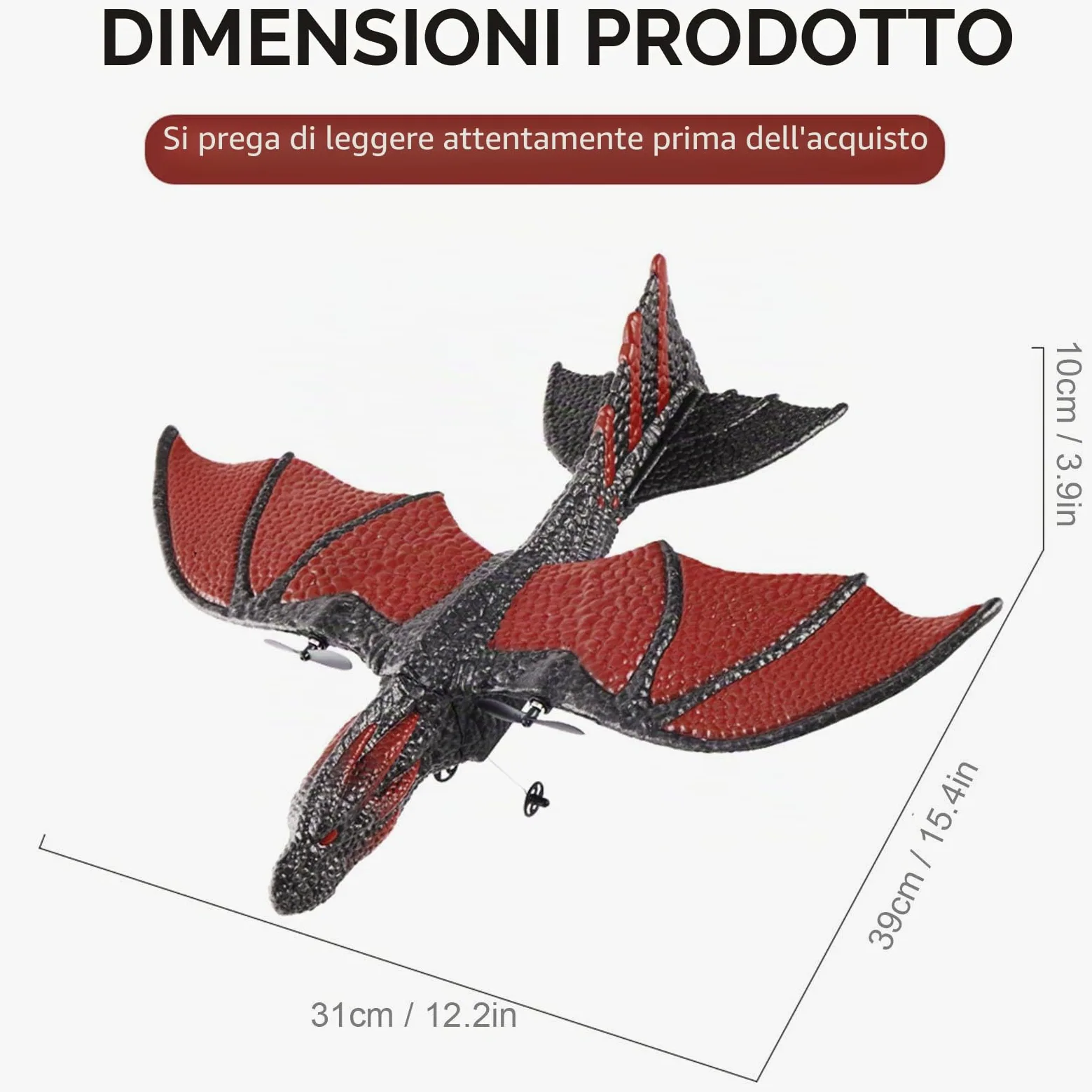 BuyWeek Aereo Telecomandato, Aereo RC da 2,4 GHz Modello di Telecomando Giocattolo per Aeroplano per Bambini