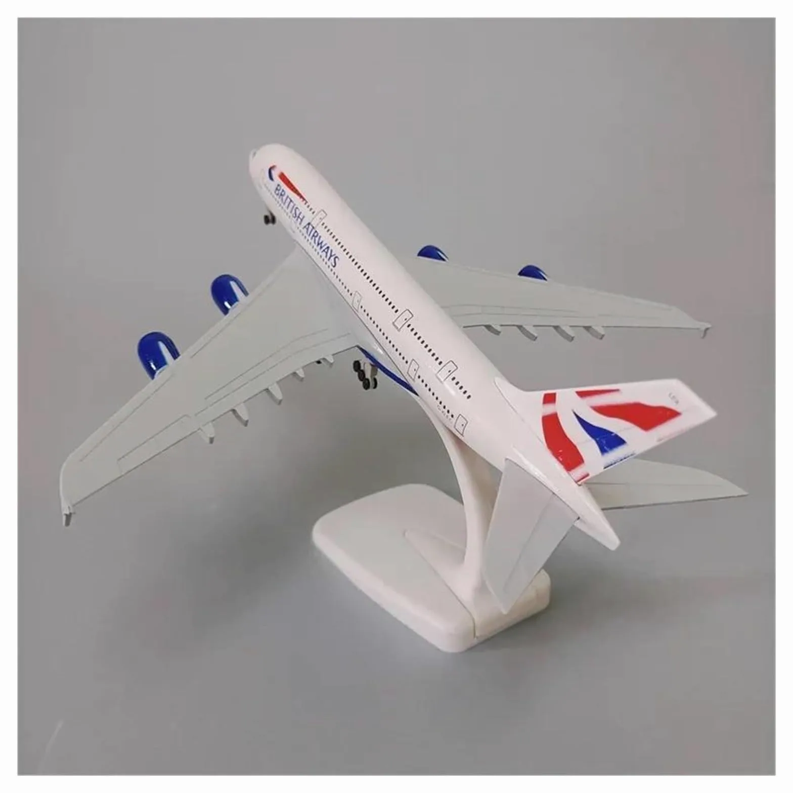 Kit Modello Di Aereo Pressofuso Da 20 Cm Per British Airways Airbus 380 A380 Per Regalo Collezione Appassionati Aviazione Modello di Aereo in lega