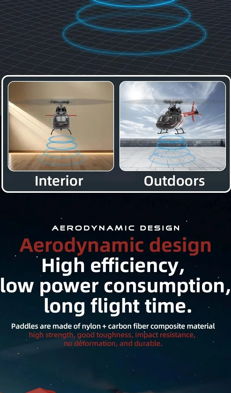 NULA YUXIANG F08 Bell 206 RC elicottero adulto 1/27 2.4G 6H 6G/3D Flybarless RTF senza spazzole elicottero militare radiocomandato con posizionamento ottico del flusso - 2 batterie