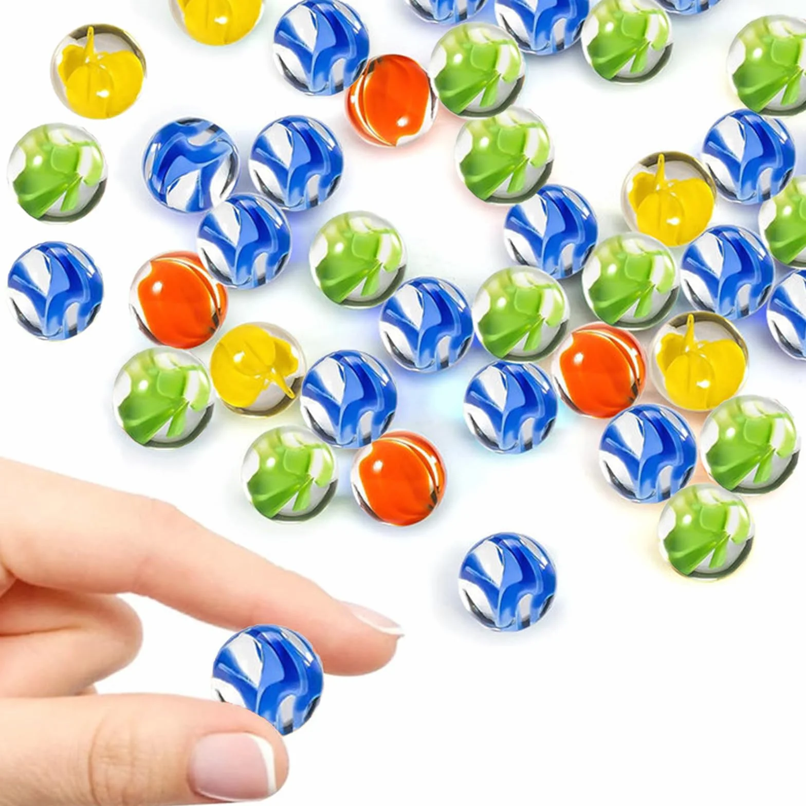 Biglie di vetro colorate 14 mm 100 pezzi per giochi decorazione casa piante