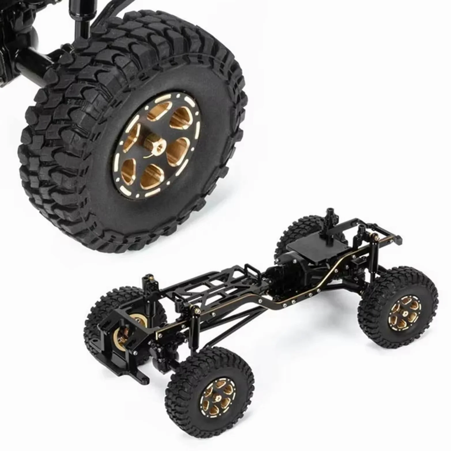RC Car Pneumatico Ruota Compatibile con Axial per SCX24 per FMS per FCX24 per Enduro24 1/18 1/24 RC Crawler 1.0 Wheel Rim Pneumatici Tutti per Accessori per Terreni