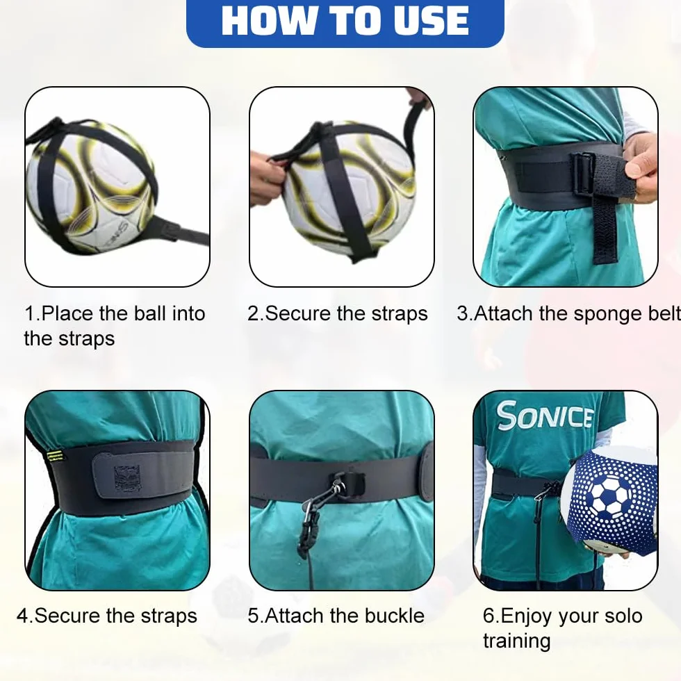 Cintura da Allenamento da Calcio con 10 Pz Coni da Allenamento,Set di Attrezzatura da Allenamenti da Calcio con Tasca a Rete per Bambini e Adulti, Pratica Efficace di Tiro e Passaggio