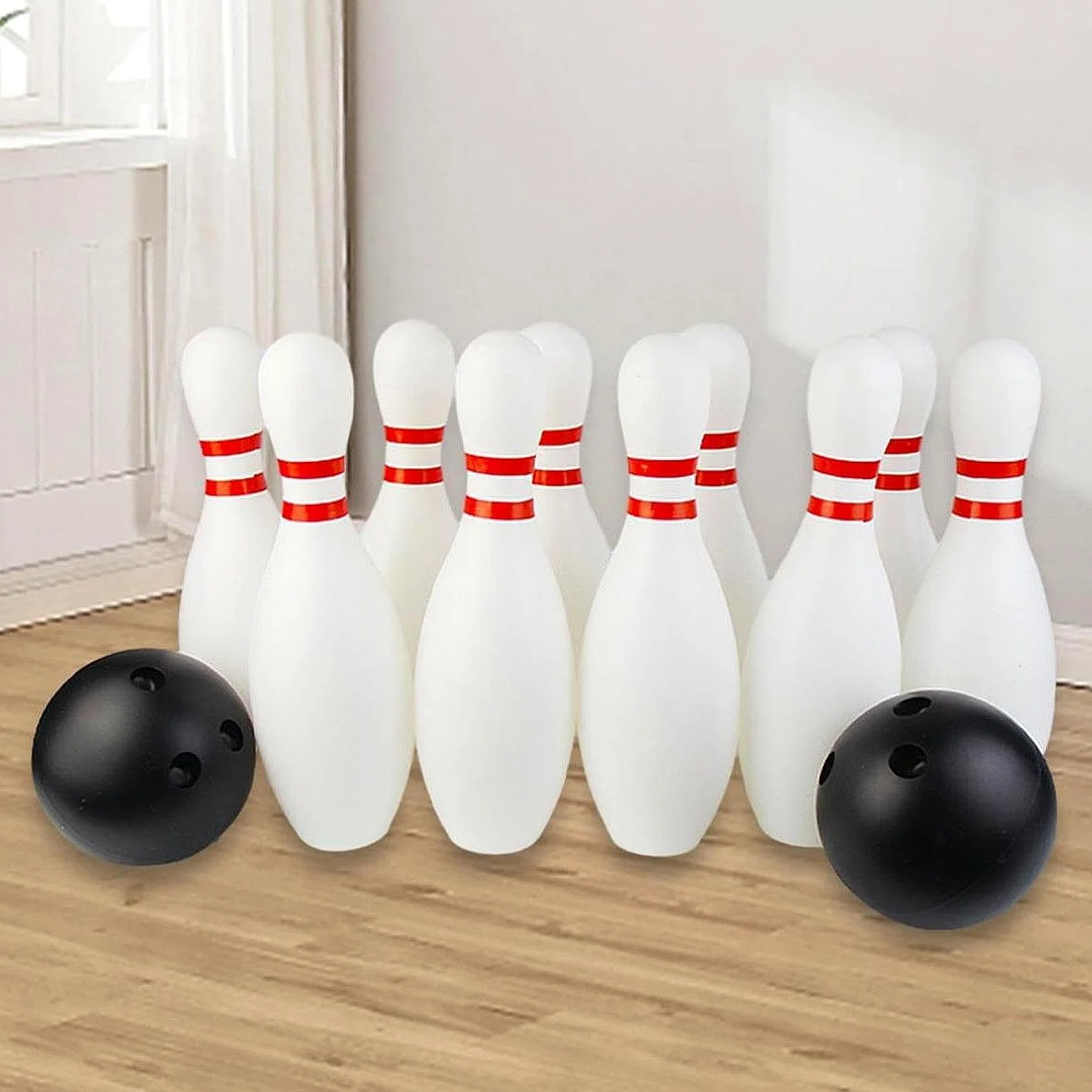 Set da Bowling per Bambini da 12 Pezzi, con Birilli E Palle, Ideale per Il Realizzato con per attività, 25 Cm