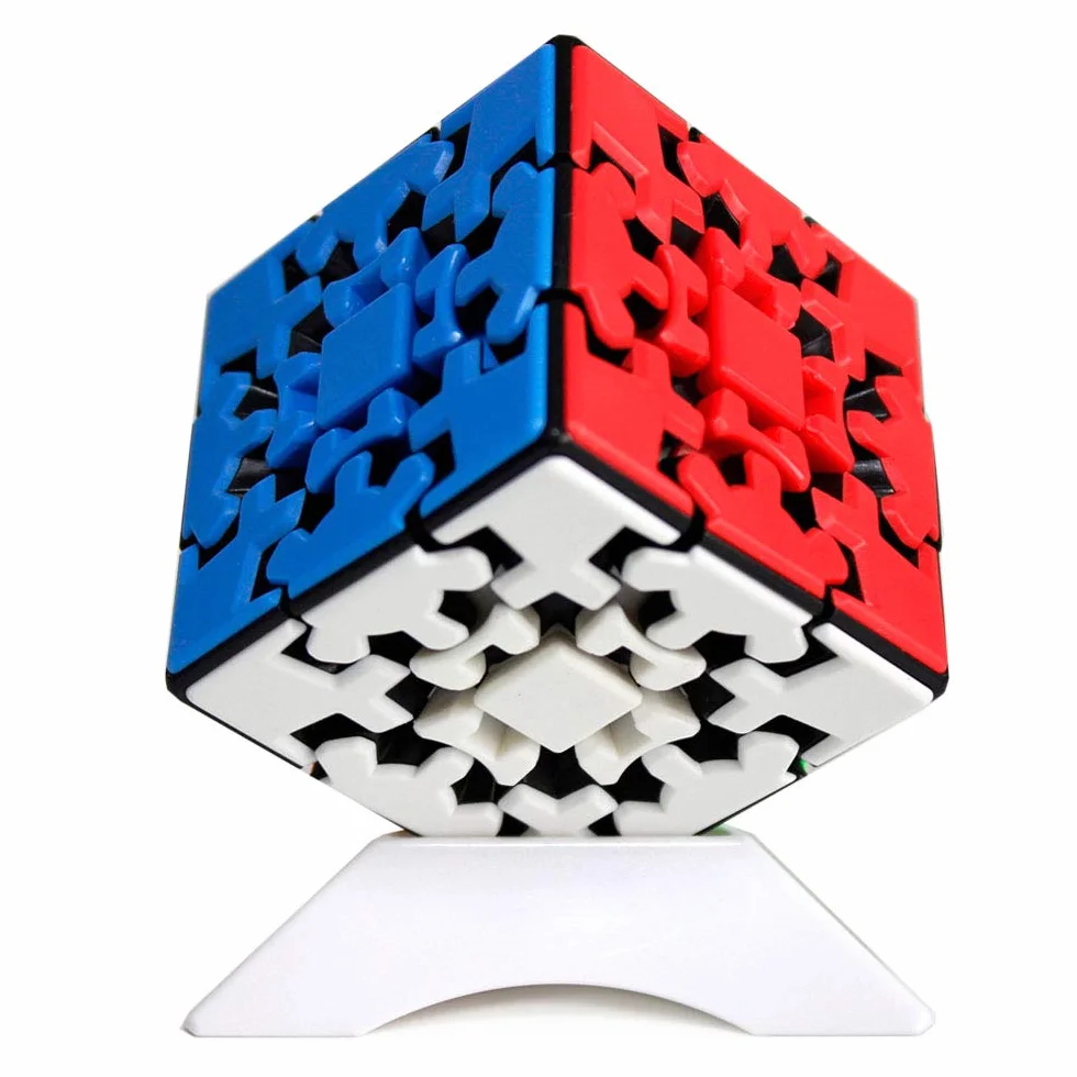 Oostifun YUMO Gear Cube 3x3 KungFu Cube 3D Puzzle 3x3x3 MultiColor Twist Smooth Brain Teaser con un piccolo treppiede