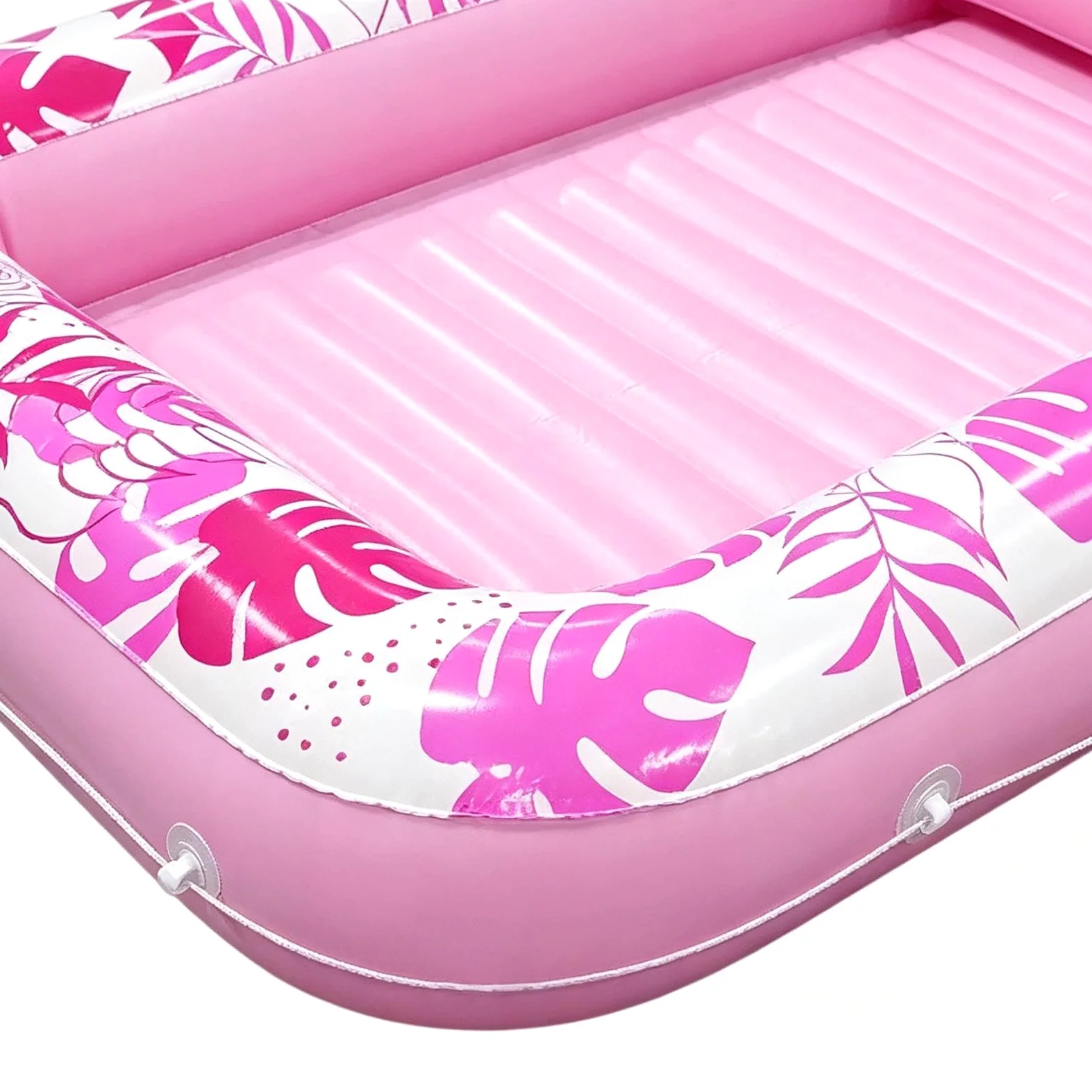 Galleggiante gonfiabile per piscina, 176 x 114 cm | Pinna gonfiabile per esterni, design botanico tropicale, robusta pelle in PVC + due valvole d'aria, resistente e spessa