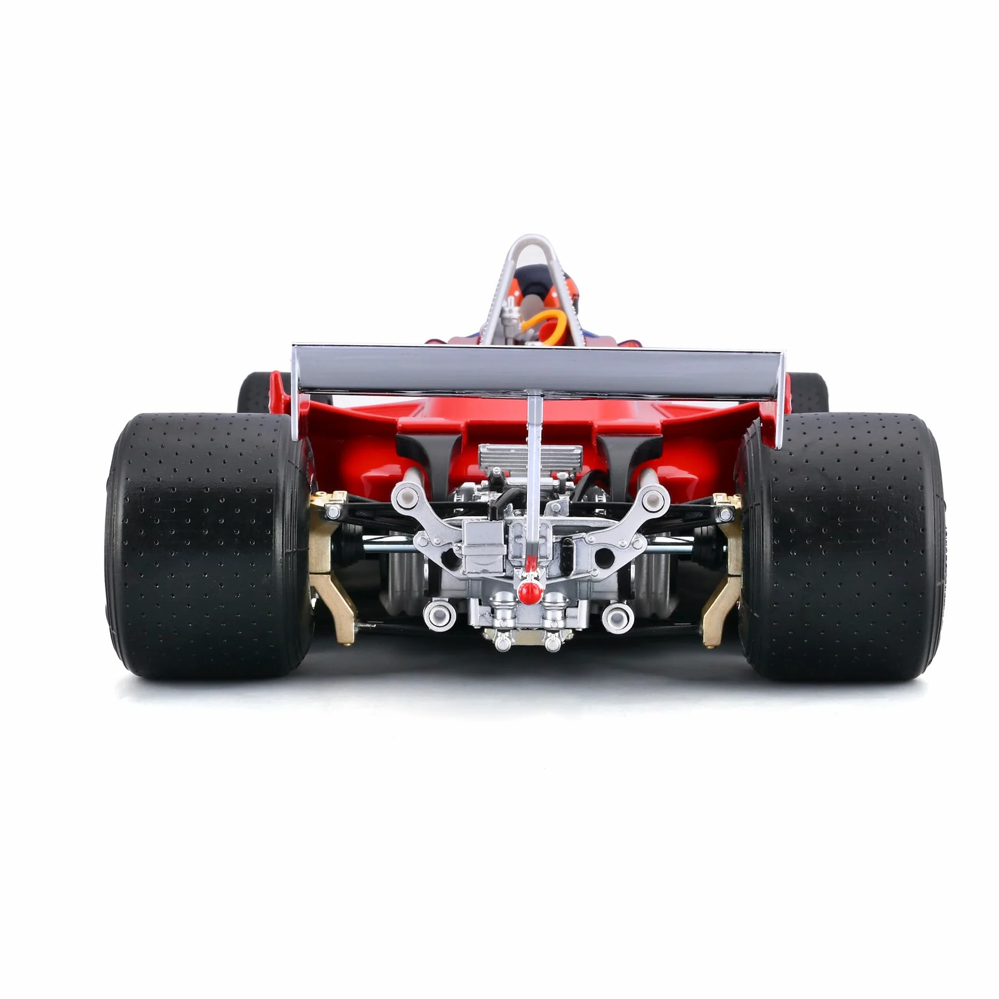 Bburago - Ferrari 312 T4 GP South Africa Winner 1979#12 Gilles Villeneuve, Modellino Auto in Scala 1:18, Replica Storica con Pilota, Dettagli Curati, Licenza Ferrari, Età Consigliata 14+ Anni