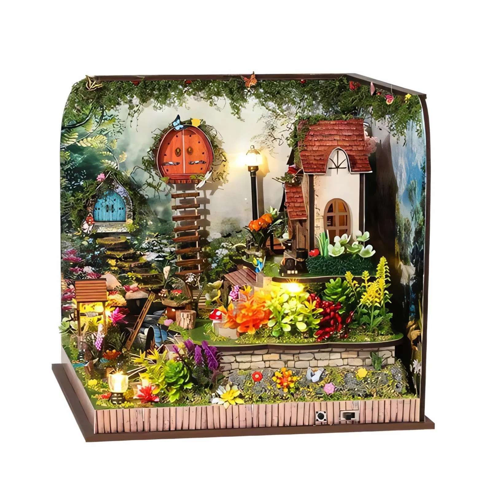 Qfdiwr Kit Casa in Miniatura Kit Creativo per Angolo Lettura Fai da Te, | Modellino Casa Artigianale Adolescenti, Casa, Biblioteca, Camera Da , Espositore Per Libreria, Vacanze
