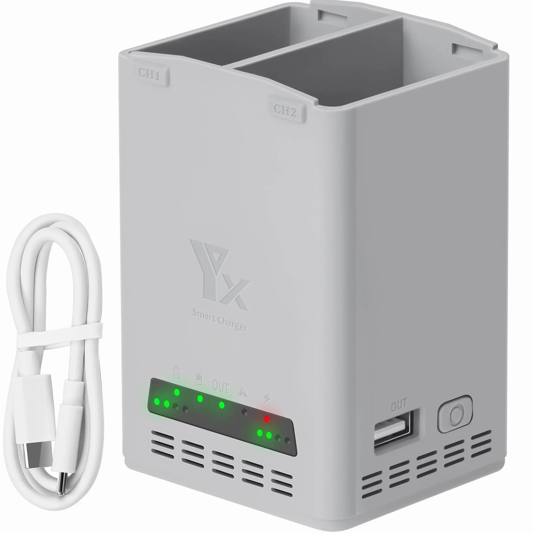 Caricabatteria bidirezionale da 65 W con carica di stoccaggio per DJI Lito 1 X1 | Doppio hub di ricarica, ricarica rapida due batterie per droni accessori