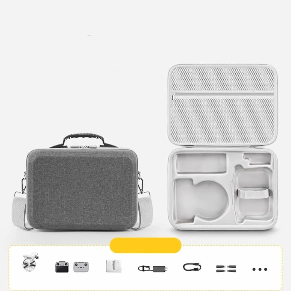 Custodia per DJI Flip, Borsa di Stoccaggio Portatile Custodia per Droni Borsa Accessori per Telecomando RC2 RCN3, Batteria per Droni, 35 x 26 x 12cm (Grigio)