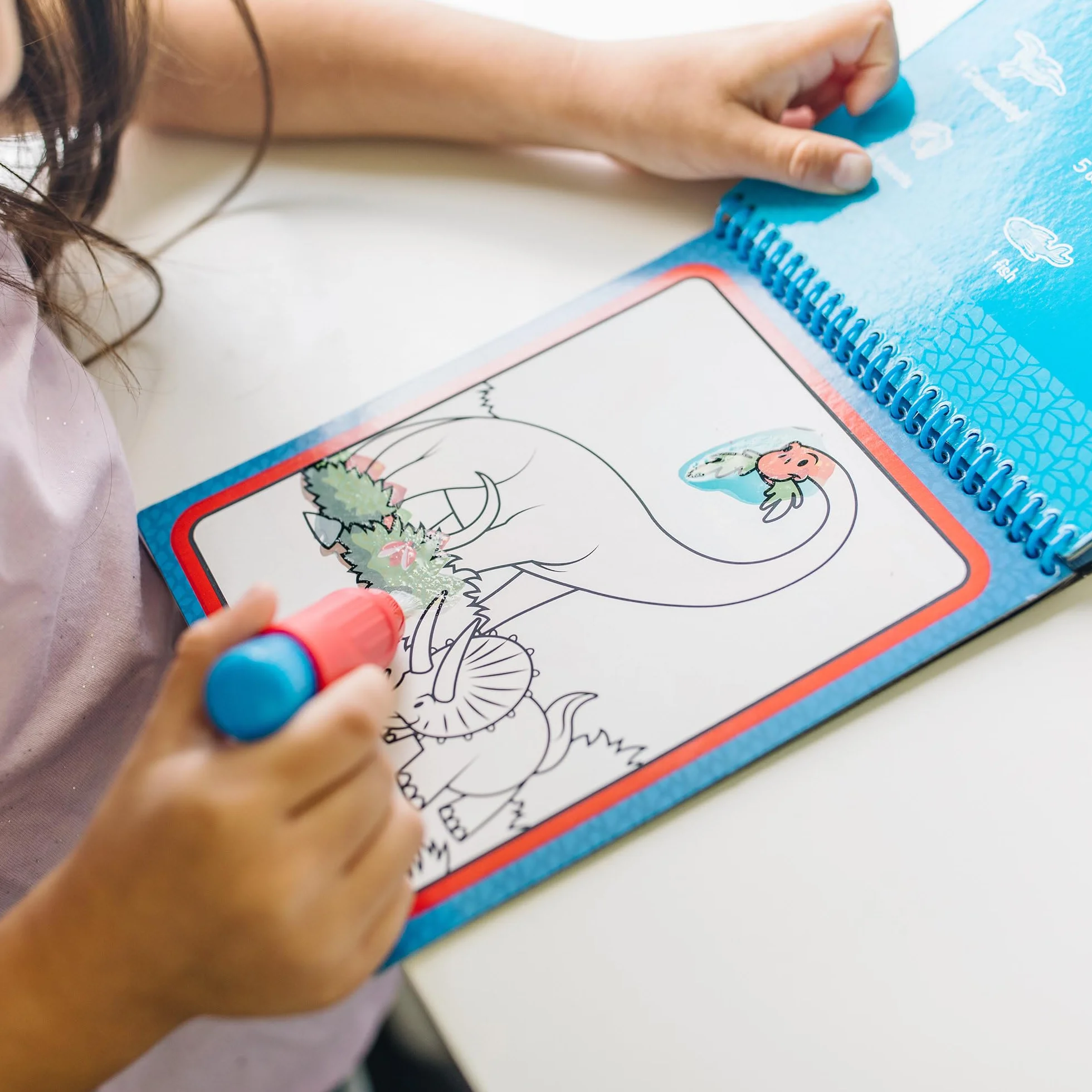 Melissa & Doug Water Wow! Libro Magico da Colorare con Pennello ad Acqua Dinosauri 3+ Anni