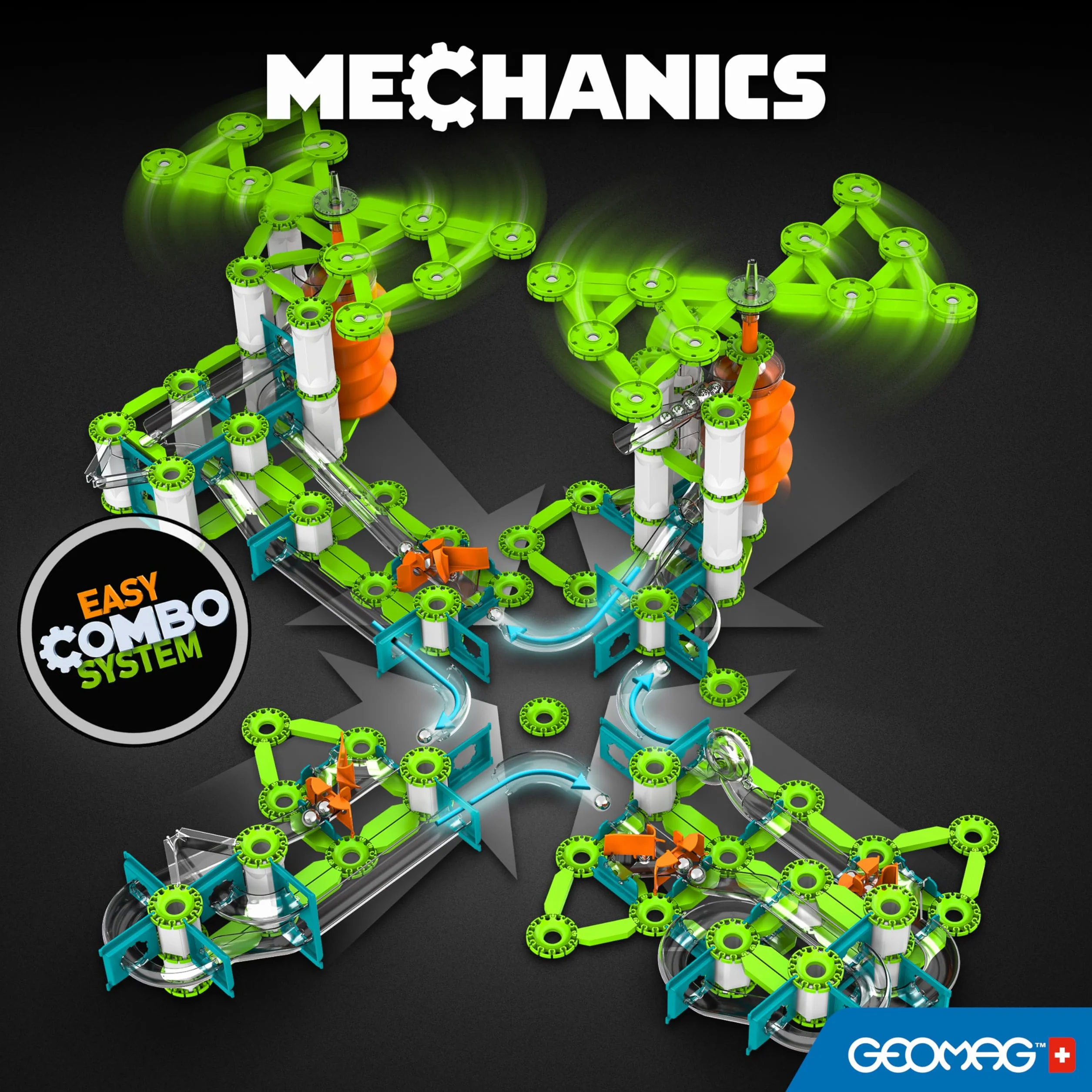 Geomag Mechanics Gravity Race Track 67 Pezzi Gioco Educativo Costruzioni Magnetiche