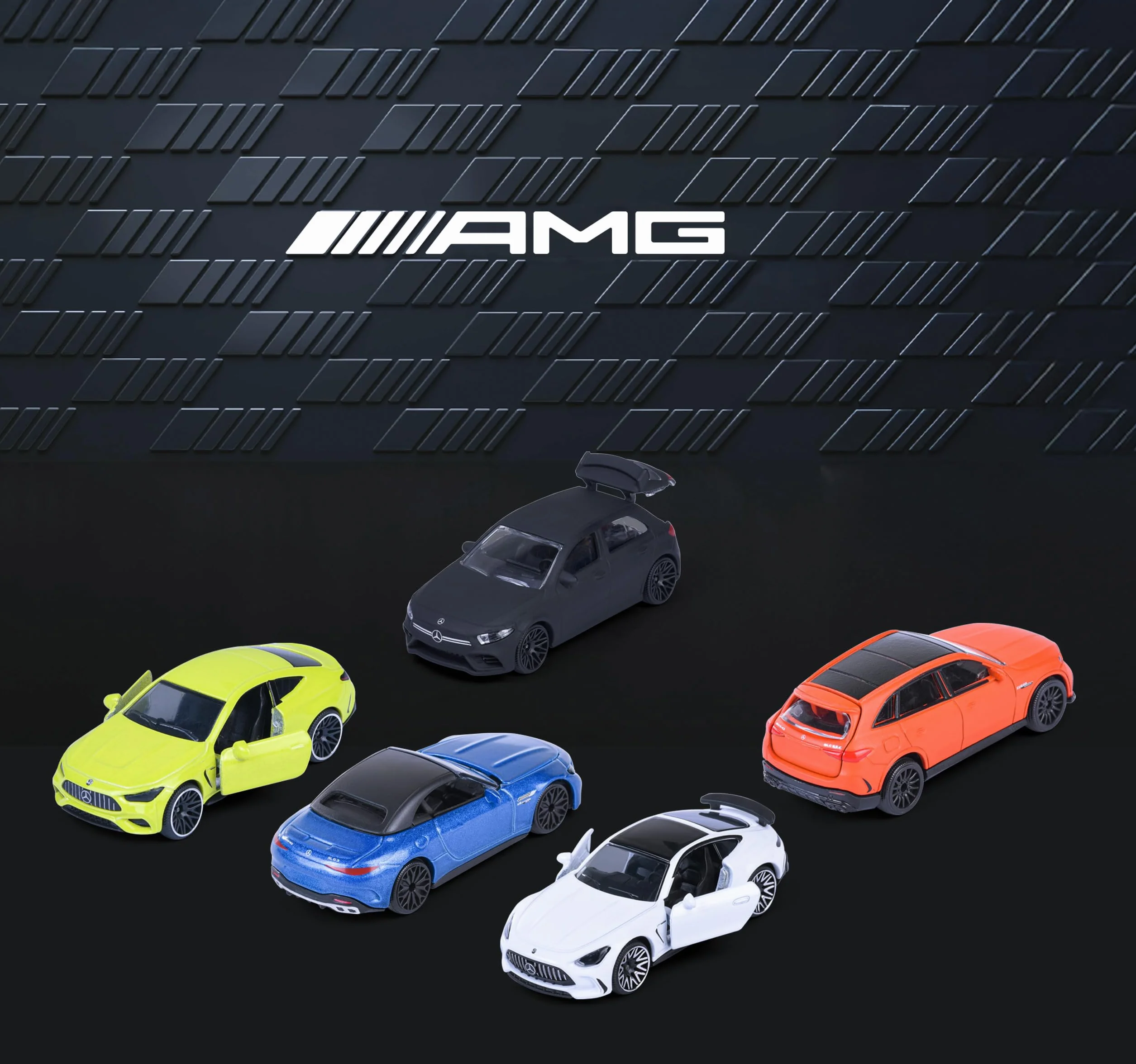 Majorette Mercedes-AMG 5 Pieces Giftpack Set Auto in Metallo Die-Cast 5 Modellini da Collezione