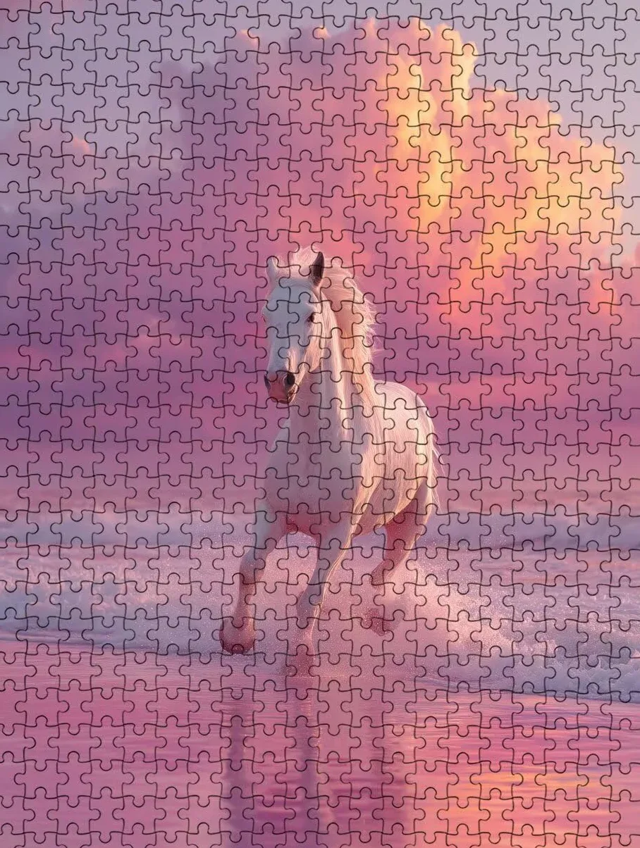 Puzzle 2000, Jigsaw Puzzle per Adulti, Cavallo Bianco Tramonto BLQSBGA6-465 | Puzzle Classici, Impossibile Difficile Sfidanti Puzzles, Puzzle Decorativo per La Famiglia, Come Regalo e Decorazione Pareti