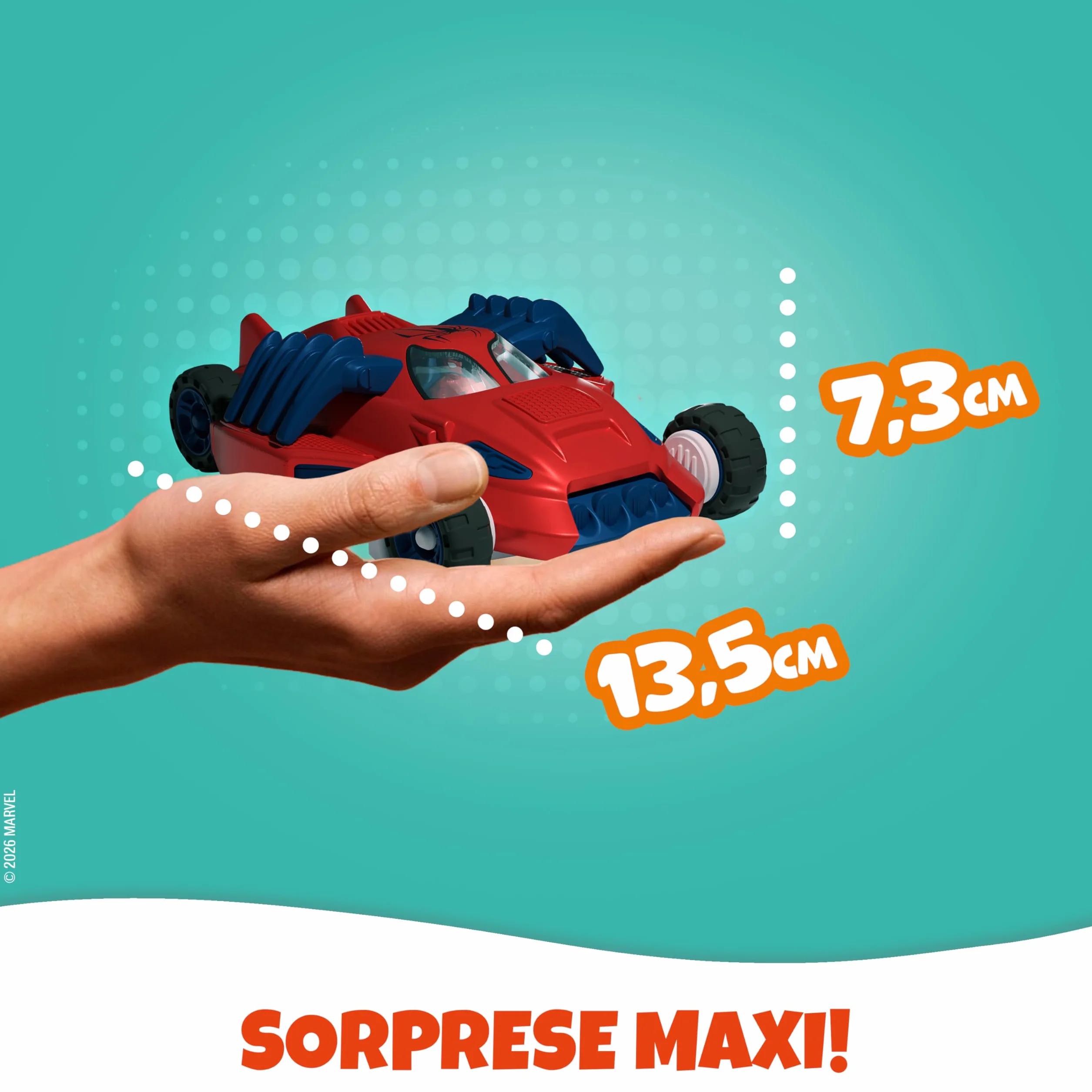Kinder GranSorpresa Maxi Spider-Man, Uovo di Pasqua Kinder 2026 di Finissimo Cioccolato al Latte con Sorpresa Marvel Spider-Man, 220 g