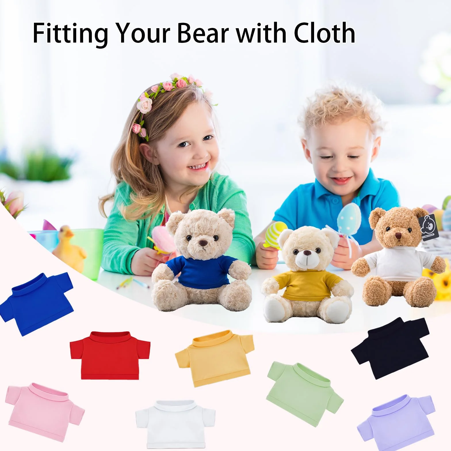 Vestiti Personalizzati per Oorsacchiotti con Nome del Foto, Abbigliamento Personalizzato Animali Peluche Adatto a Orsi di Peluche di 20-40 cm, Abbigliamento Personalizzato per Bambole