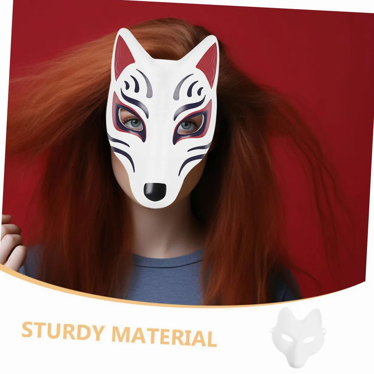 UPKOCH 4 Pezzi Fai Da Te Maschera Di Volpe Maschere Di Animali Verniciabili Per Bambini Decorazioni Artigianali Per Feste in Maschera Di Volpe Divertente Per