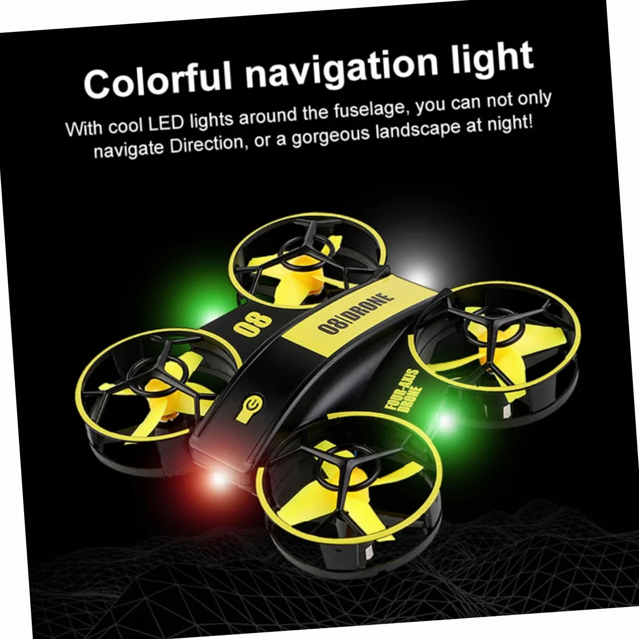 ibasenice Mini Quadcopter Elicottero Remote Control Con Design Compatto e Leggero Automatico e Stabilizzato e Facile Da Usare e Sicuro