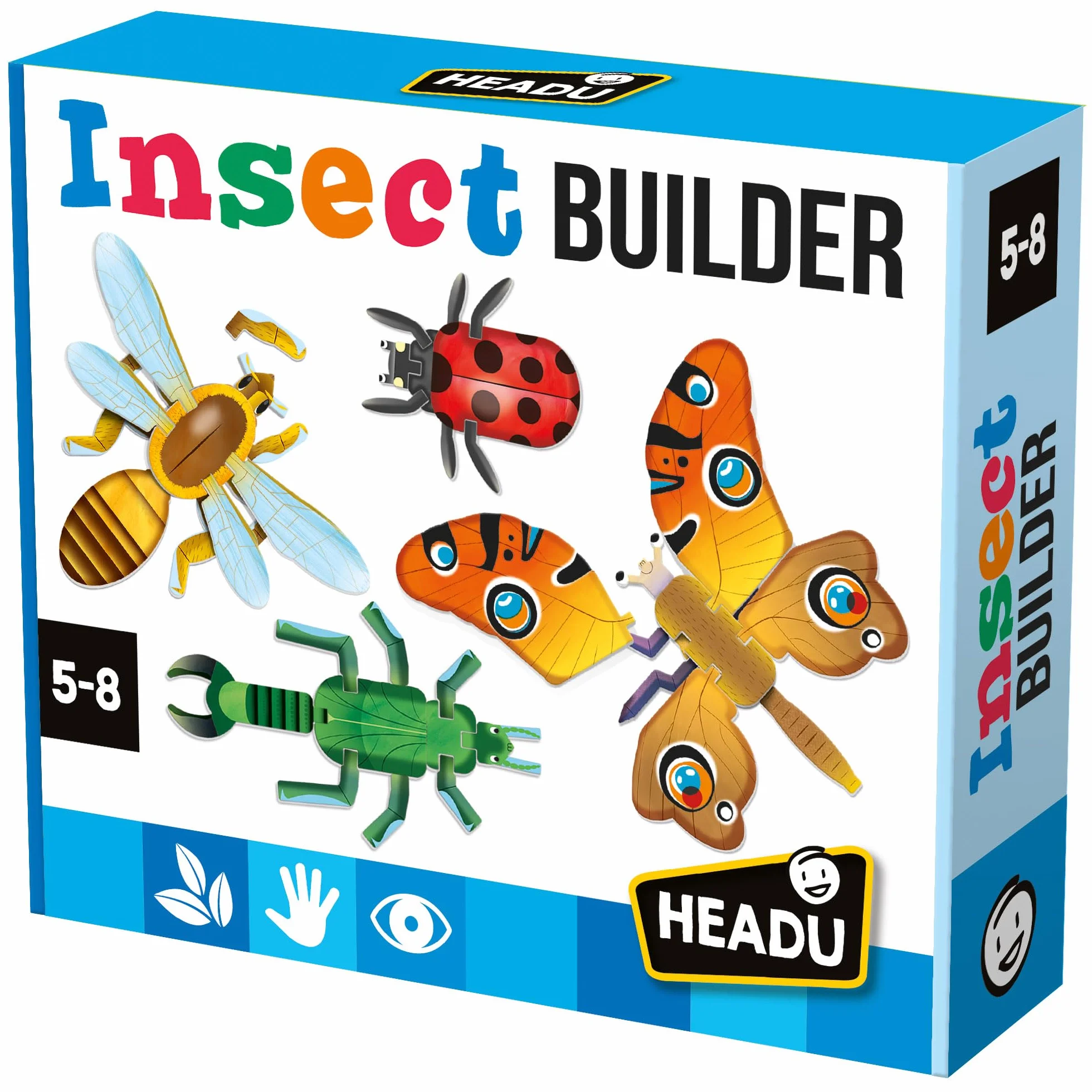 HEADU - Insect Builder NEW - Gioca e Scopri Come Sono Fatti gli Insetti | Giochi Educativi Bambini 5 6 7 8 Anni, Idea Regalo Bambino 6 anni, Regalo Compleanno Natale Scuola STEM, Made In Italy