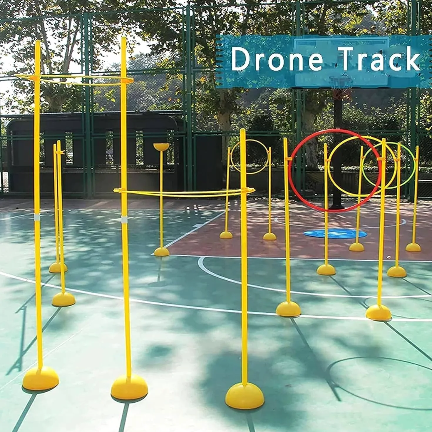 Drone Racing Obstacle Course Kit – Cancelli a cerchio portatili per allenamento in interni ed esterni con difficoltà regolabile