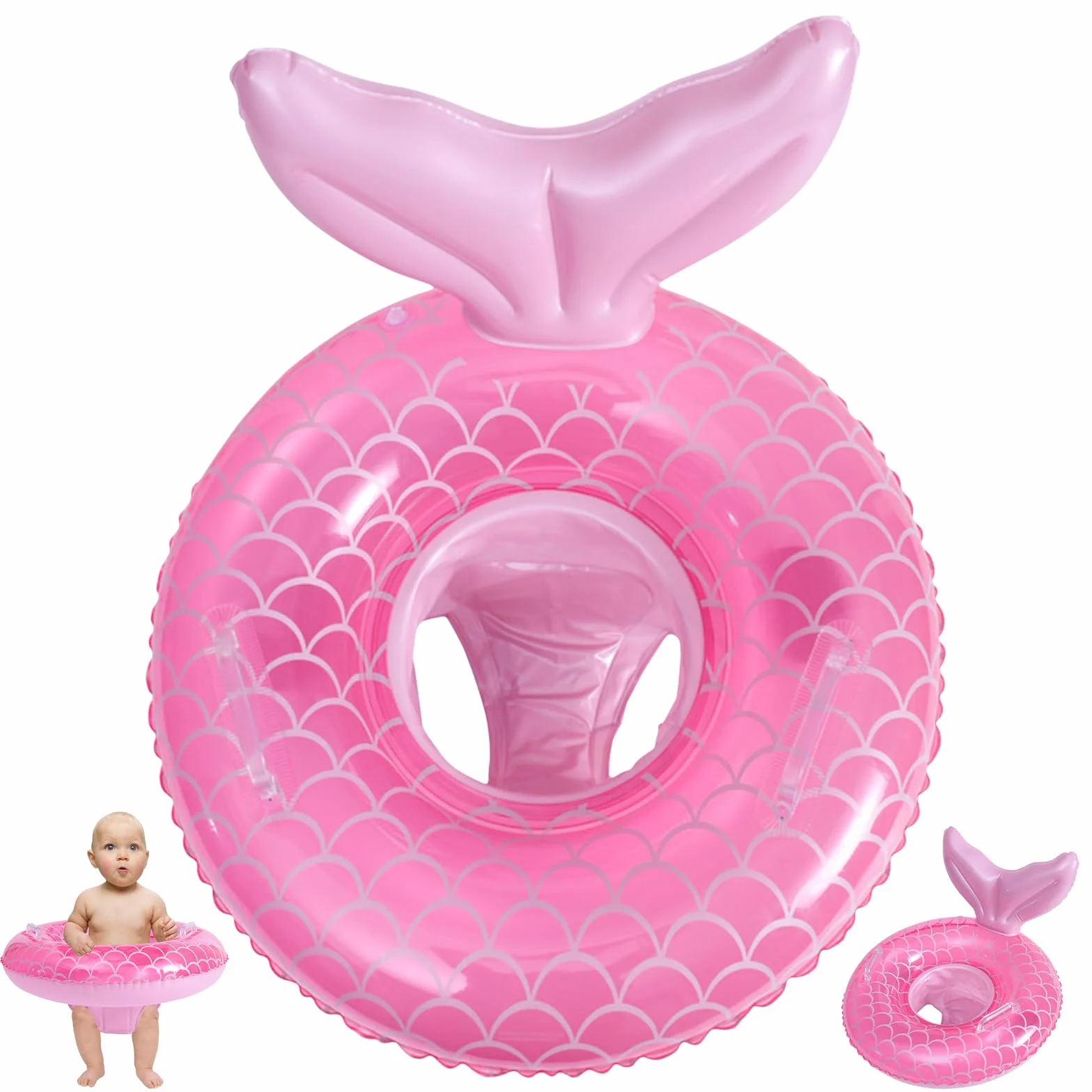 Anello da nuoto per bambini, con unicorno, galleggiante, galleggiante gonfiabile, giocattolo per piscina, materiale PVC, adatto per bambini e bambine da 3 mesi a 36 mesi