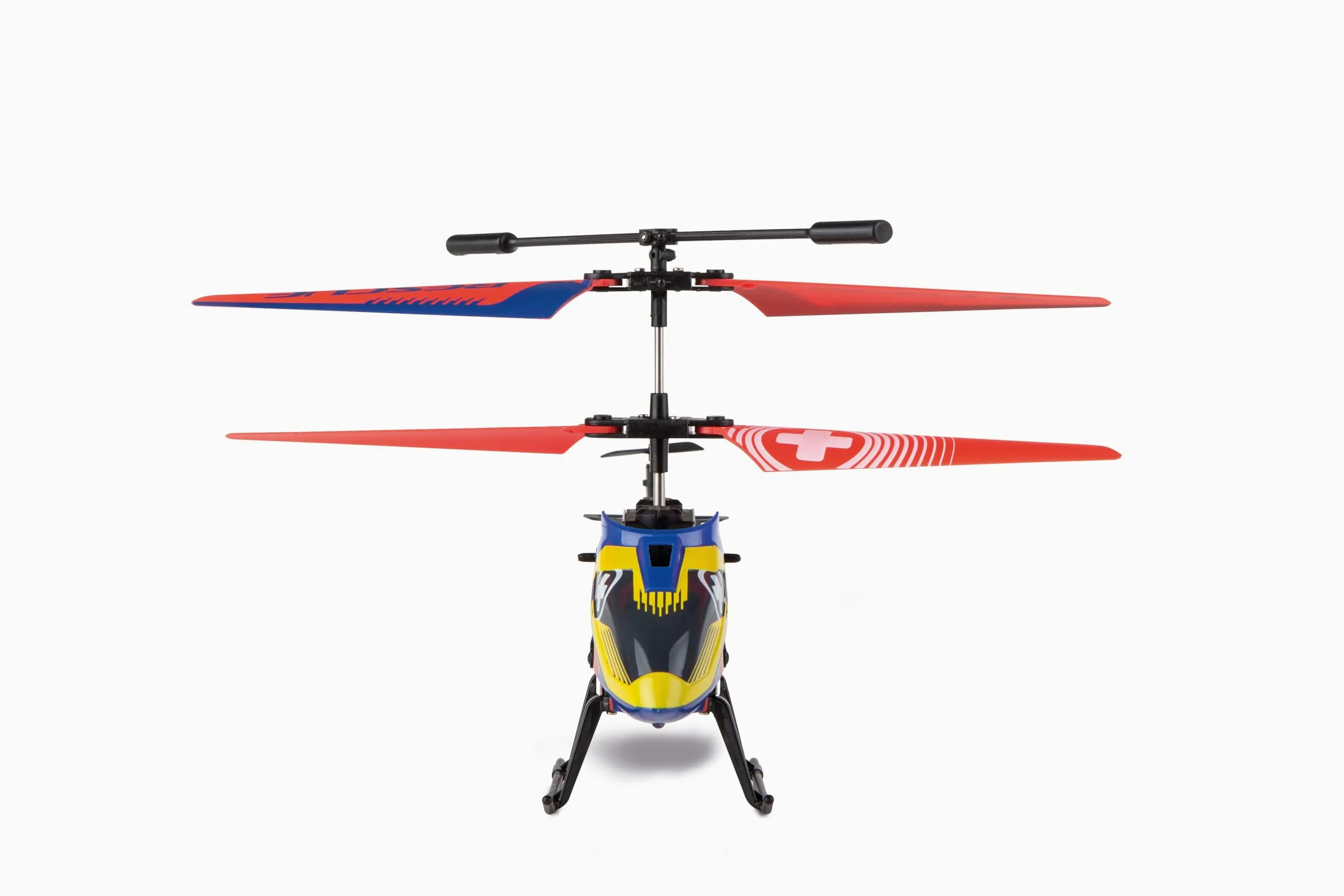 Carrera RC Rescue One Elicottero radiocomandato da 2,4 GHz, elicottero RC con scafo in alluminio, sistema giroscopico e assistente in altezza, luce LED, funzione di avvio e atterraggio automatico