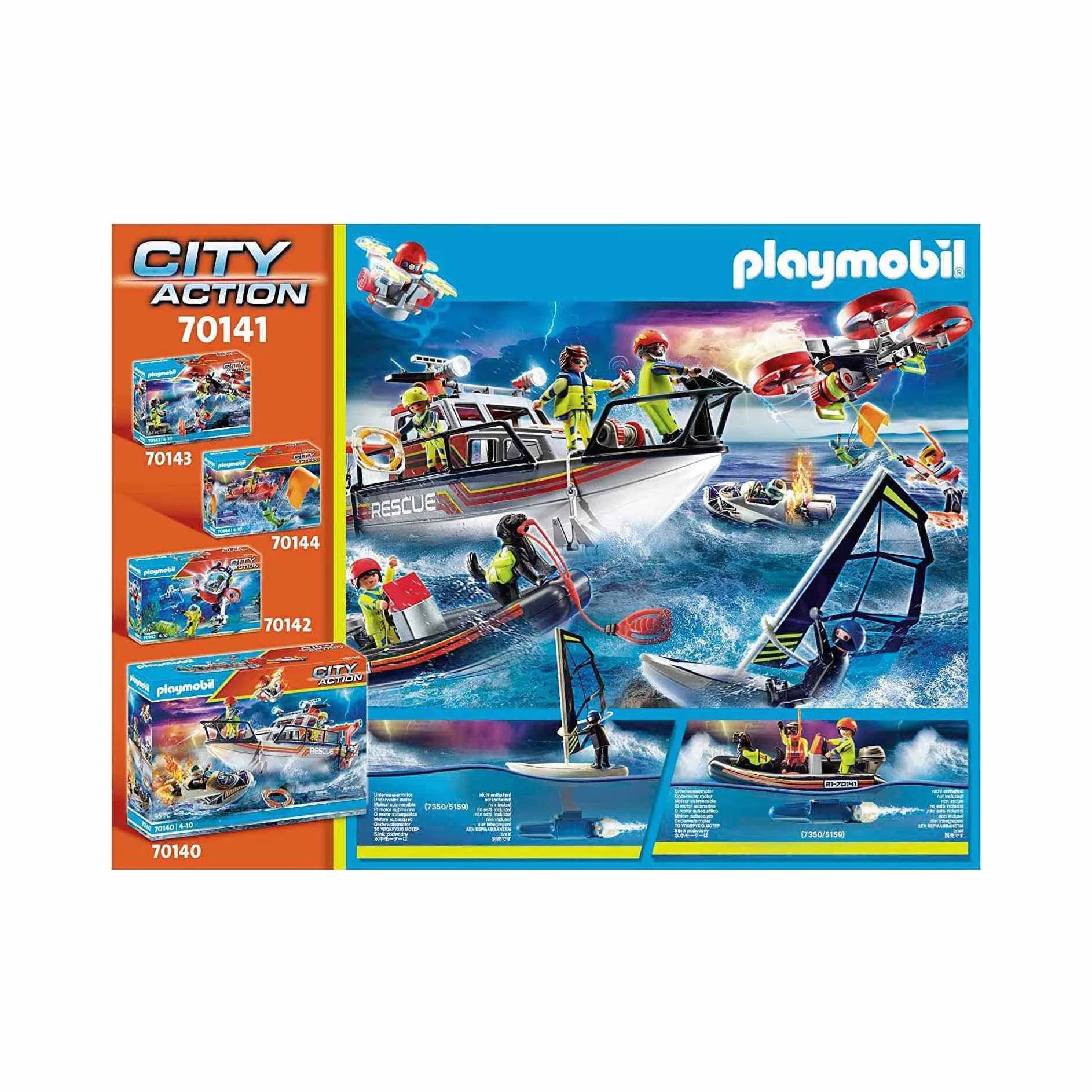 PLAYMOBIL City Action 70141, Gommone della Guardia Costiera, dai 4 Anni