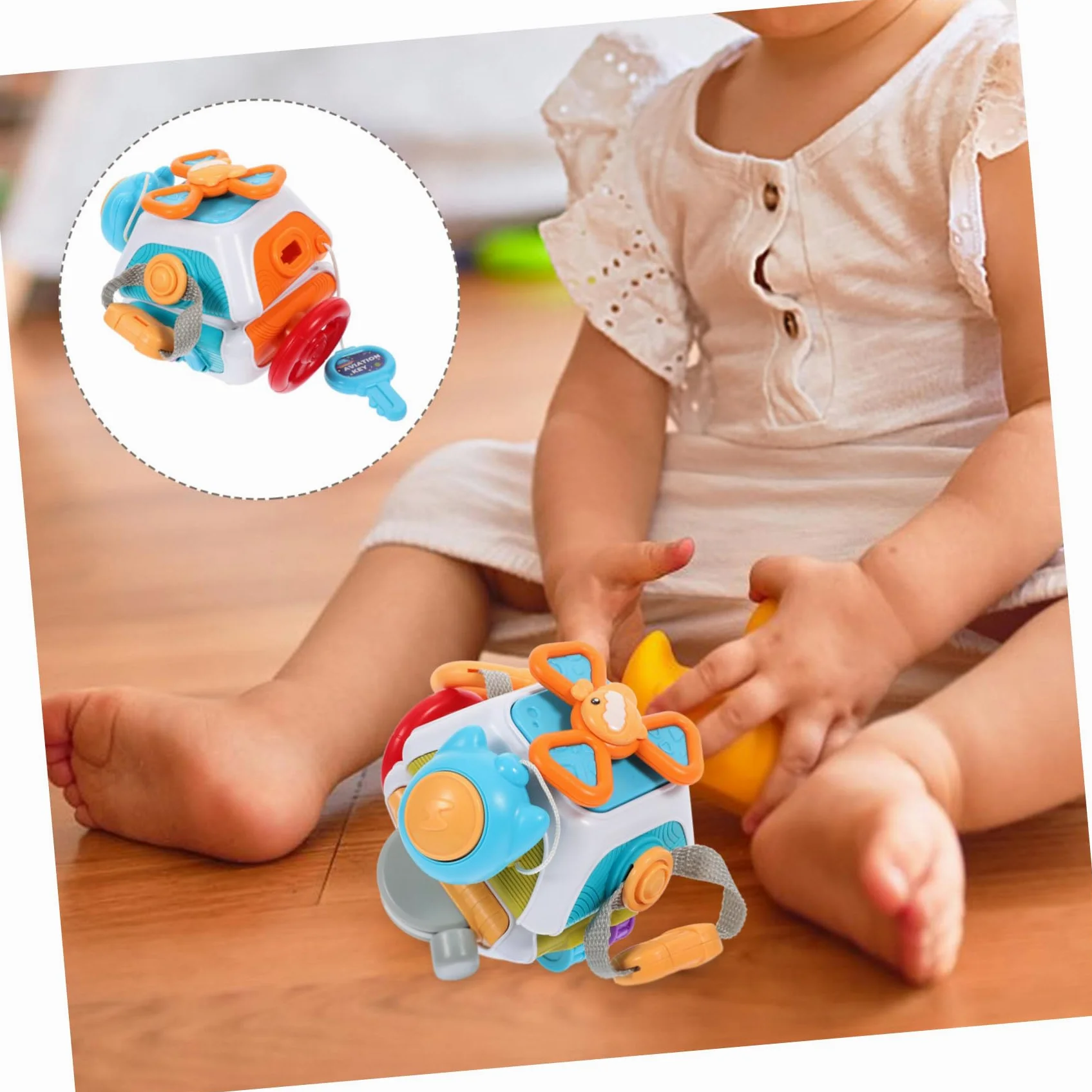 Busy Cube Giocattolo Sensoriale Montessori in Plastica per Ragazzo Ragazza | Leggero, senza Angoli Rigidi, per Viaggi e Uso Scolastico, Stimola la Manualità Fine