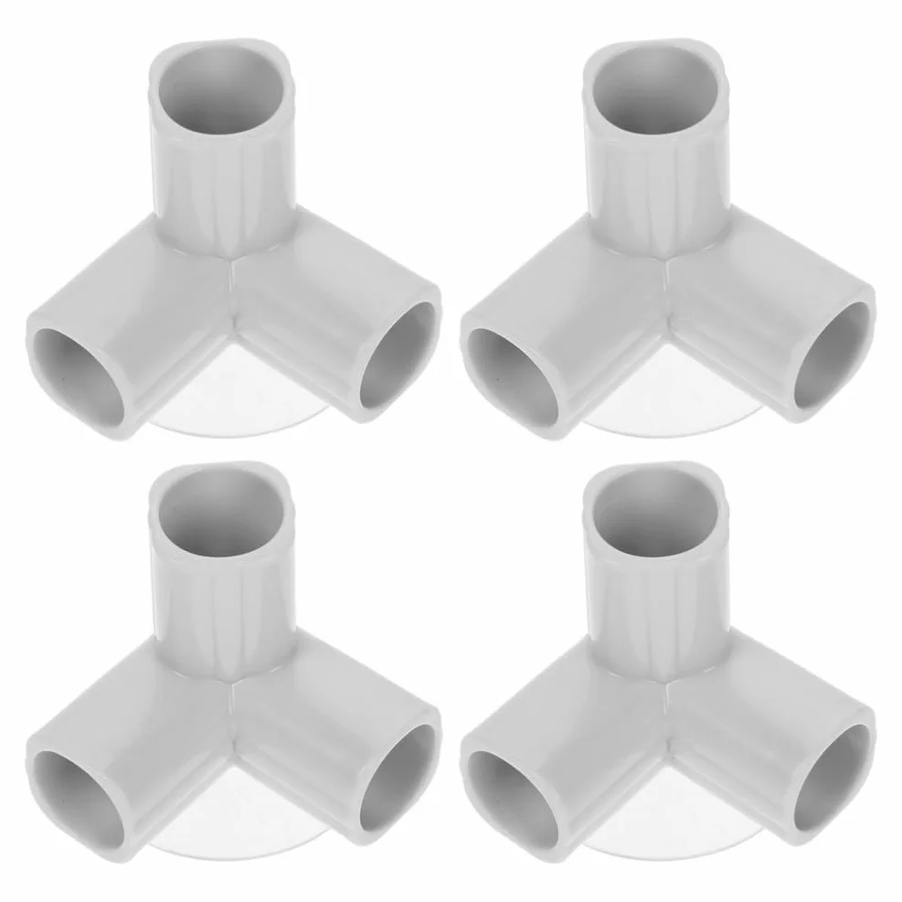 Abaodam Set 4 Pezzi Connettore a T in Pe per Recinti per Interni, Design con Ventosa, Facile Installazione per Area Giochi e Cancello di Sicurezza