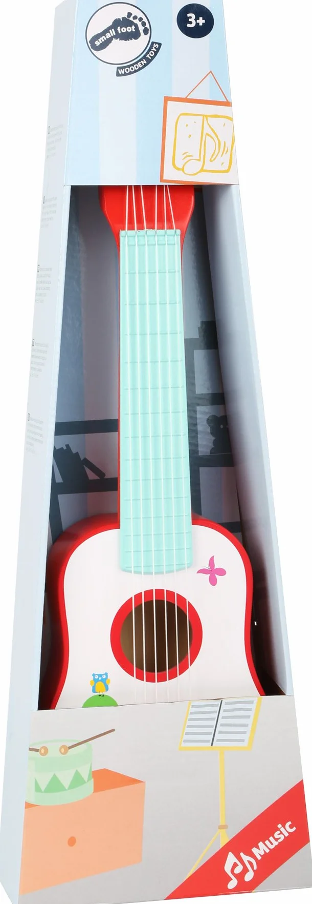 Small Foot Chitarra Volpacchiotto di Legno per Bambini, Strumento Musicale, dai 3 Anni