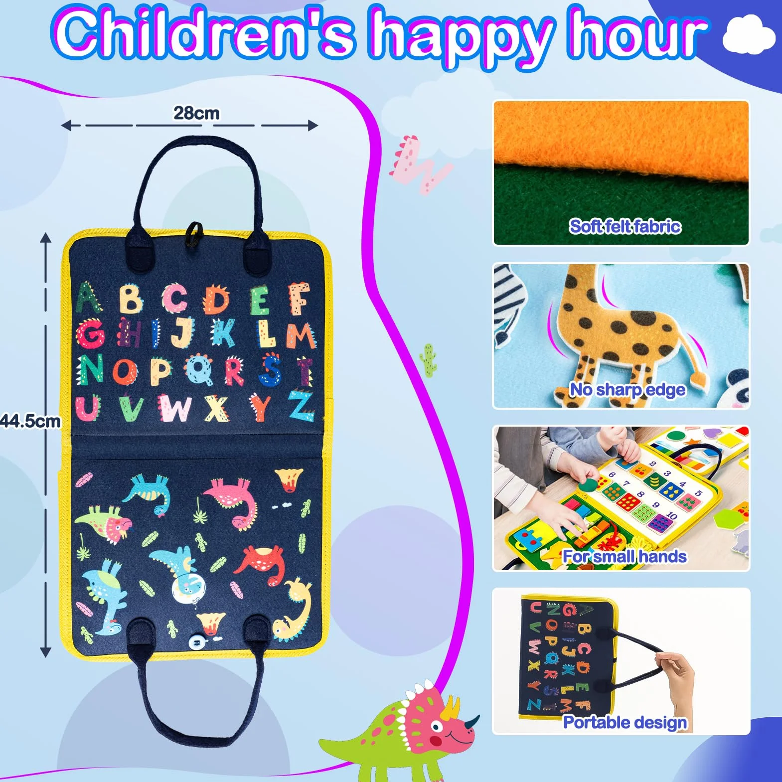 Uping Busy Board Activity Board Montessori Giocattoli Educativi Regalo Bambino Sensoriale Viaggio Auto Aereo