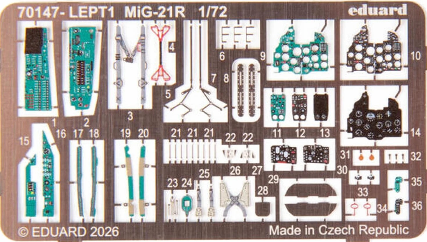 Edualdo 1/72 Profi Pack Repubblica Ceca MiG-21R Letto Pesce Plastica Modello EDU70147 (Aircraft)