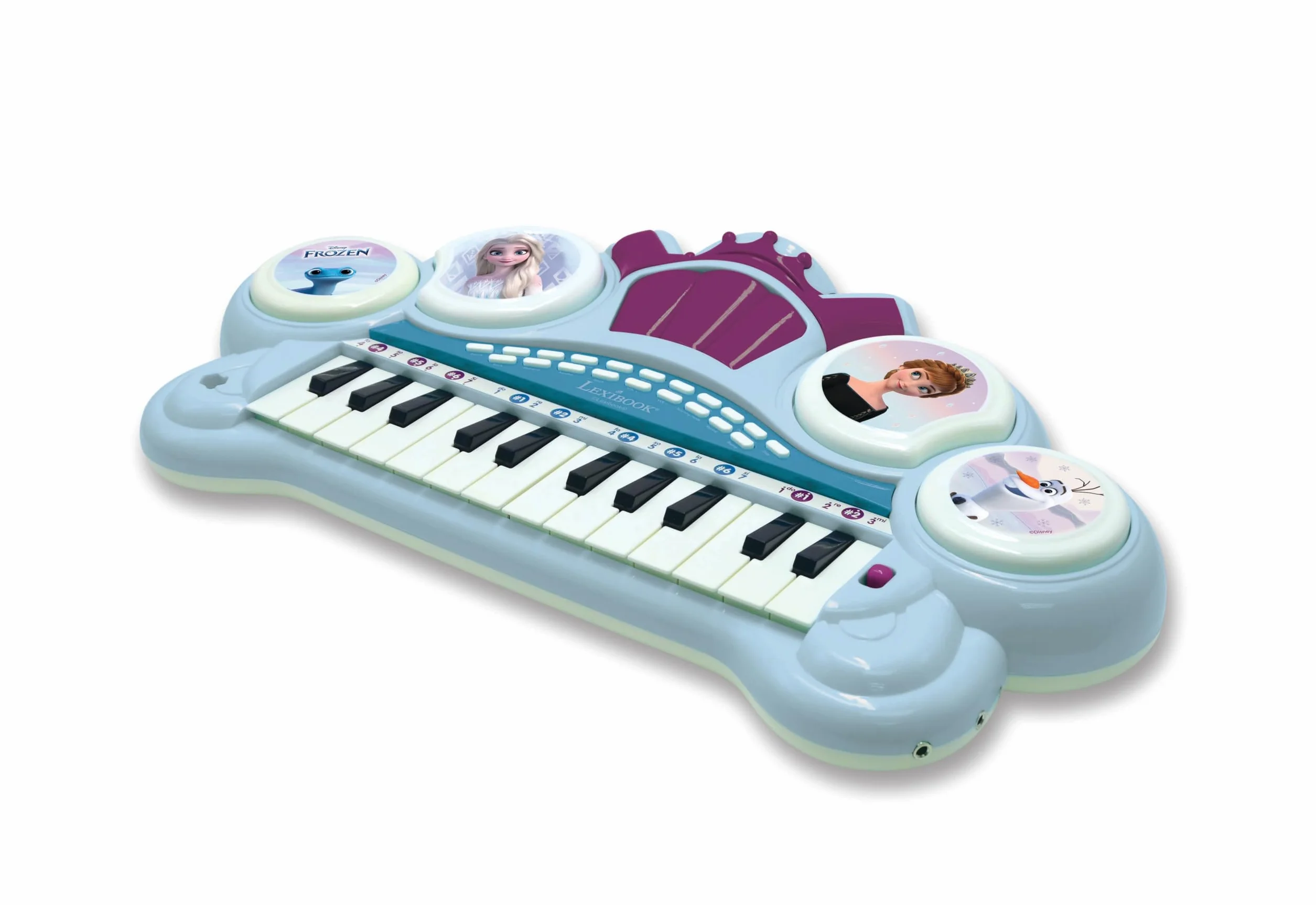 Lexibook Frozen Tastiera Elettronica, Sedile, Microfono, Lettore MP3, Effetti sonori, brani Demo, Viola/Blu, K707FZLXB