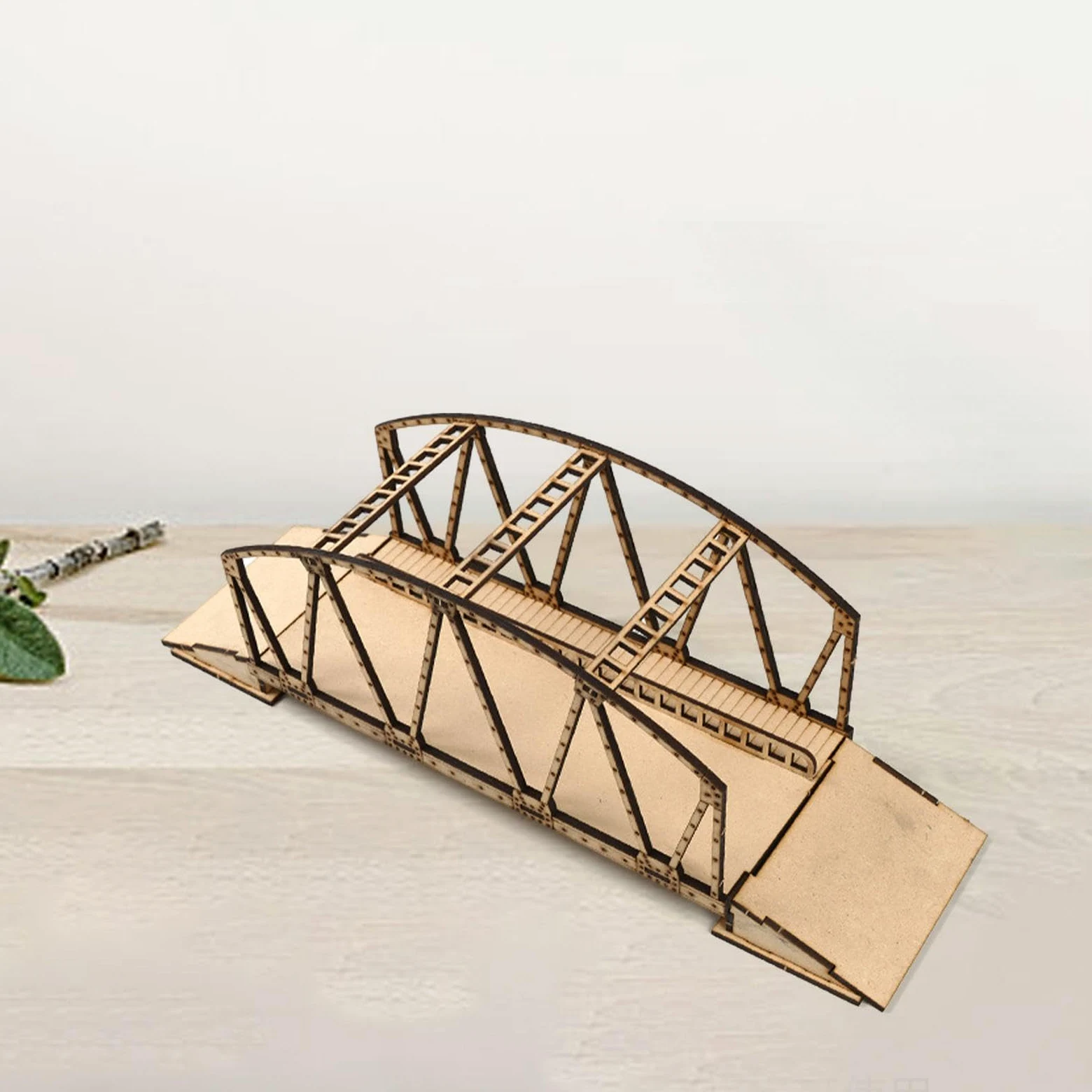 MagiDeal Kit di Modellismo di Ponte Europeo in Legno in 1/72, Regalo, Artigianato in Legno Fatto a Mano, Giocattolo di Costruzione in Legno Fa, Ponte Grande