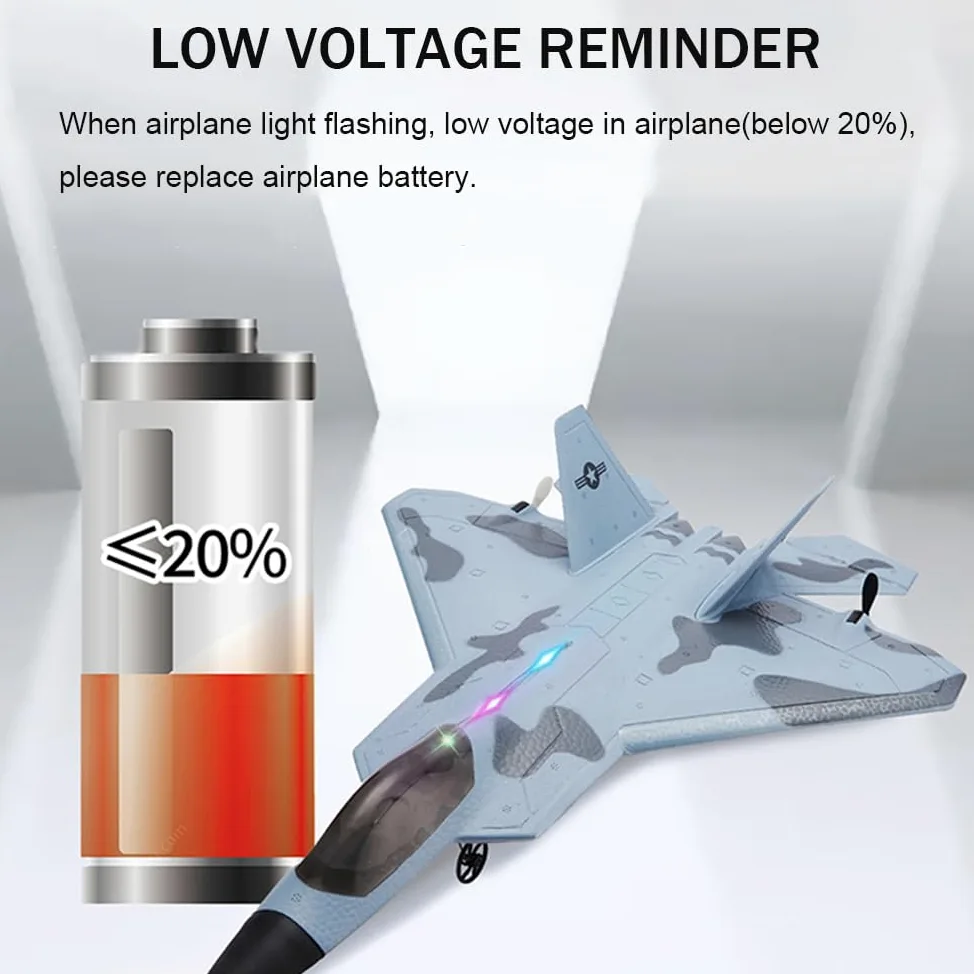 Aereo RC F22 Raptor Modello 2CH LED RTF P530 RC Jet per Adulti All'aperto 2.4GHZ RC Aliante con 2 Batterie