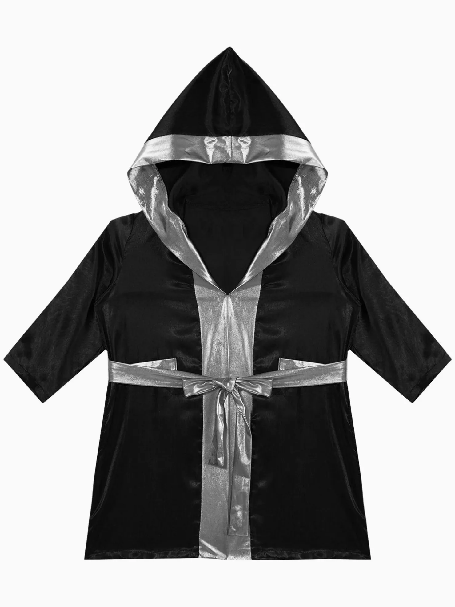 renvena Accappatoio Boxe per Bambini Adulti Pantaloncini Muay Thai Kick Boxing per Arti Marziali MMA + Guantoni da Boxe Accessorio per Costume Sportivo