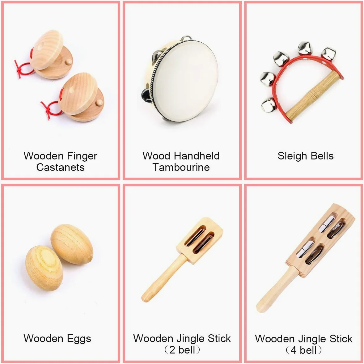 Strumenti Musicali Bambini, ULIFEME 23 Pezzi Strumenti Musicali Legno, Giochi Musicali A Percussione Giocattolos per Bimbi, Set Ritmo di Percussioni Premium, Materiale 100% Legno Puro+ Borsa di Cotone